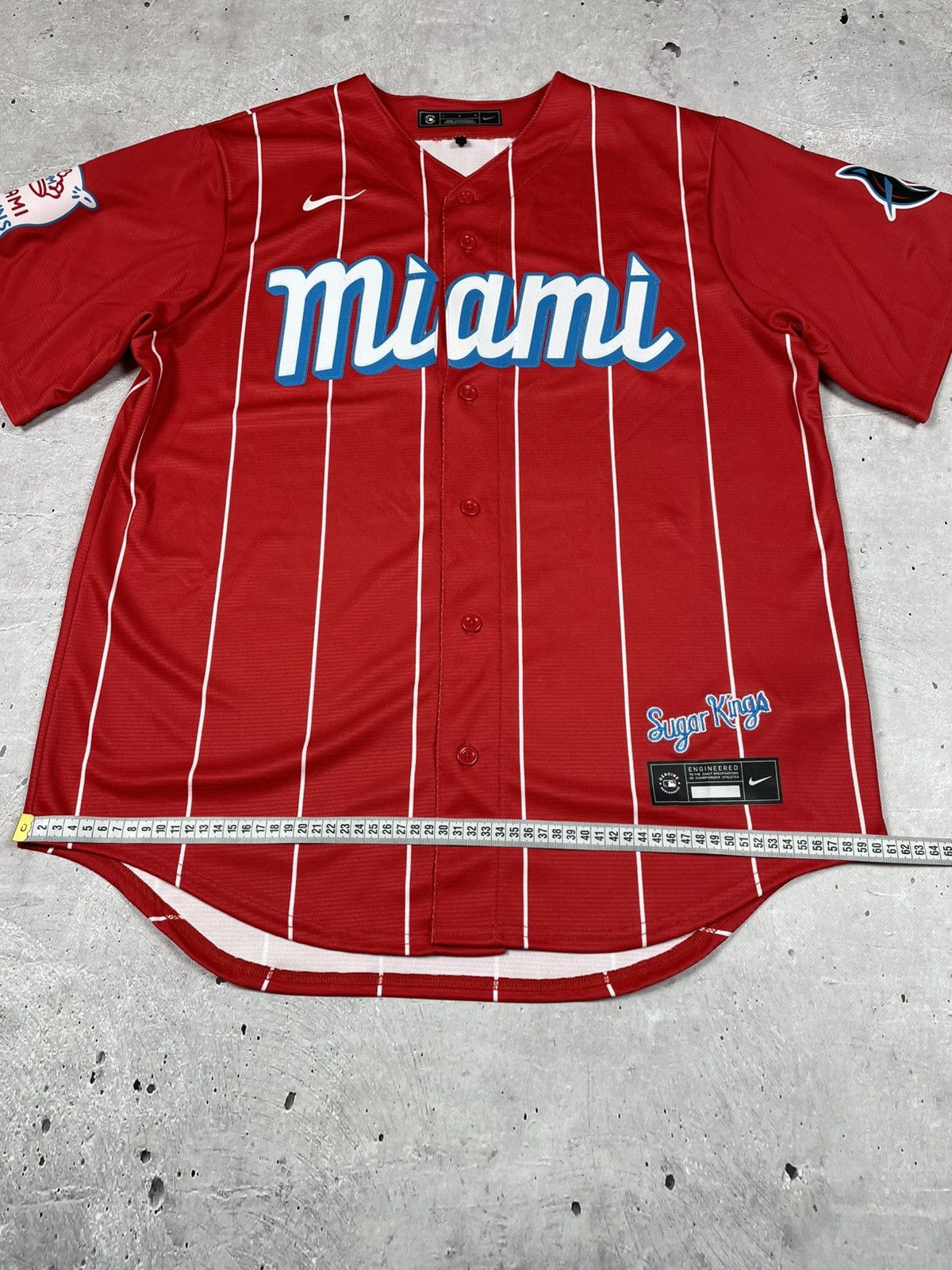 Nike Nike Miami Marlins Sugar Kings Solar Baseball Jersey Men's L Size US L / EU 52-54 / 3 - 3 Thumbnail