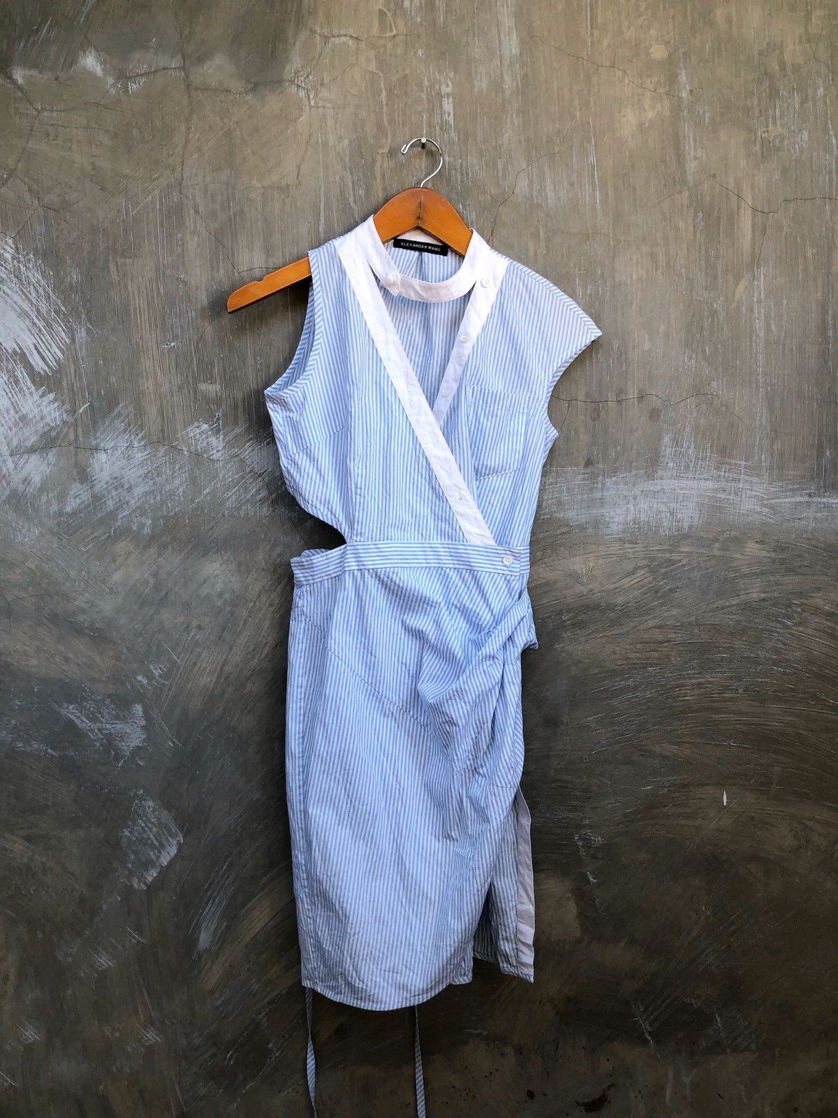 Alexander Wang Alexander Wang Asymmetrical Stripe Midi Dress Size M / US 6-8 / IT 42-44 - 2 Thumbnail