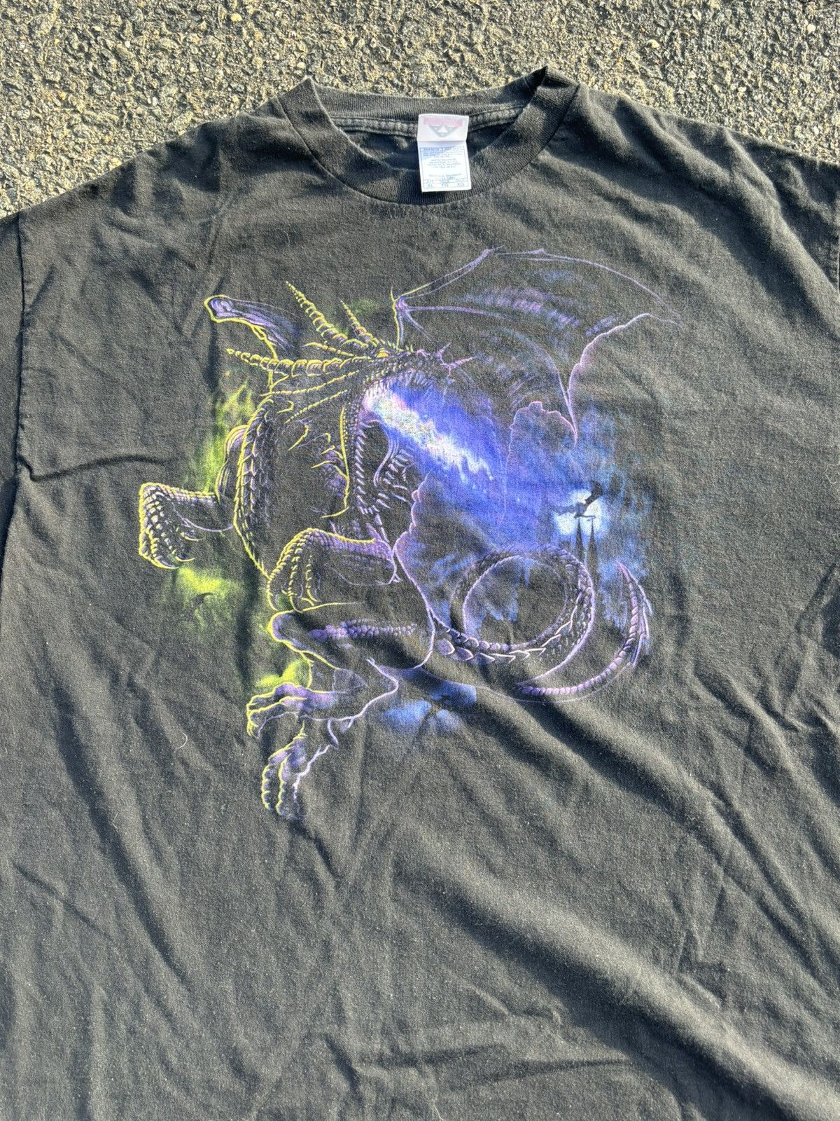 Vintage Vintage dragon faded shirt Size US XL / EU 56 / 4 - 2 Thumbnail