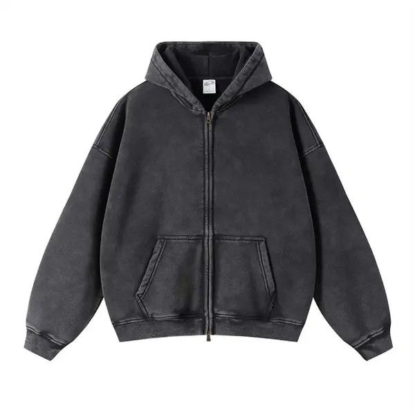 VIBE Black Batik Fleece Zippered Hoodie Size US M / EU 48-50 / 2 - 1 Thumbnail