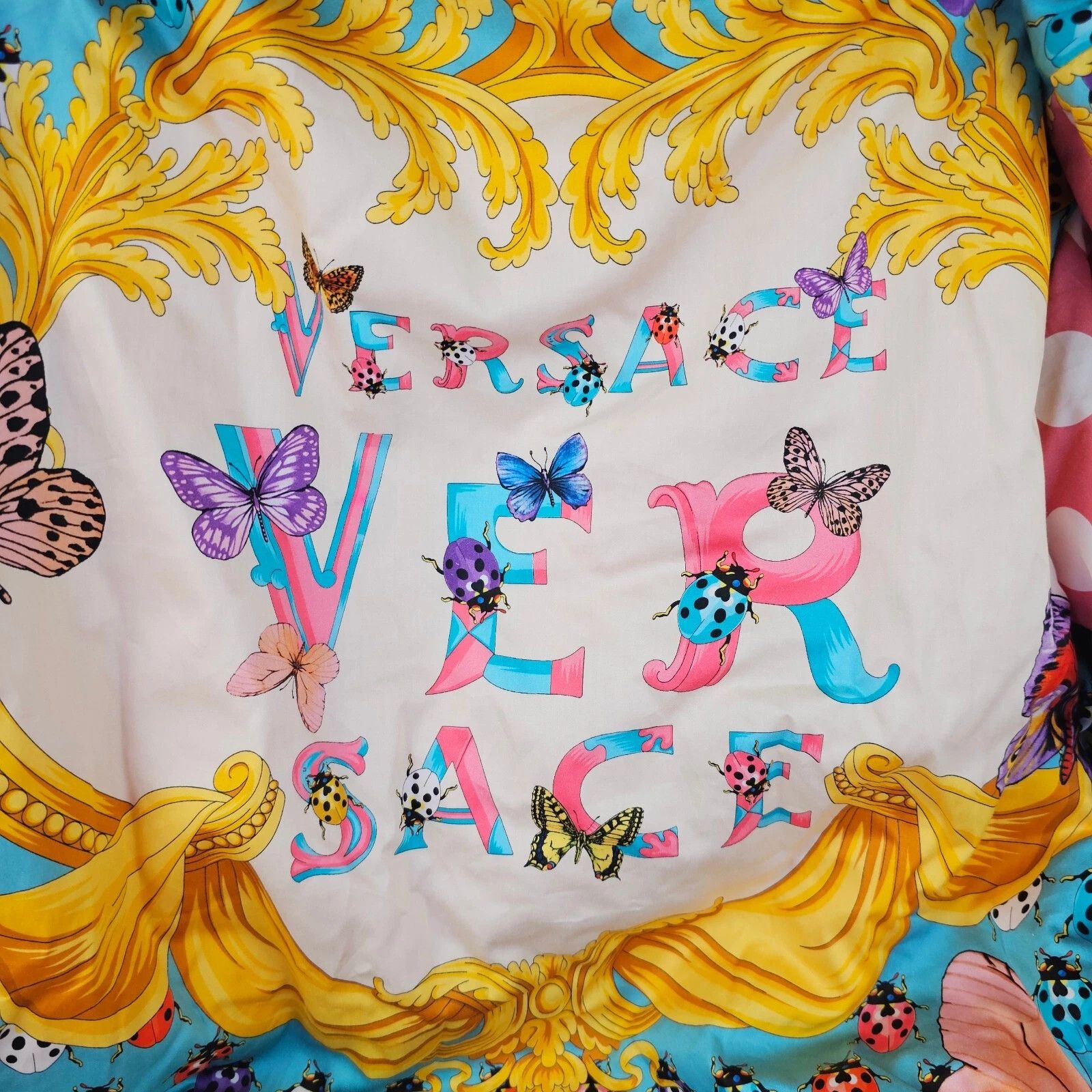 Versace VERSACE Bfly Baroq Pink/Multi Unisex Short Robe Size US L / EU 52-54 / 3 - 6 Thumbnail