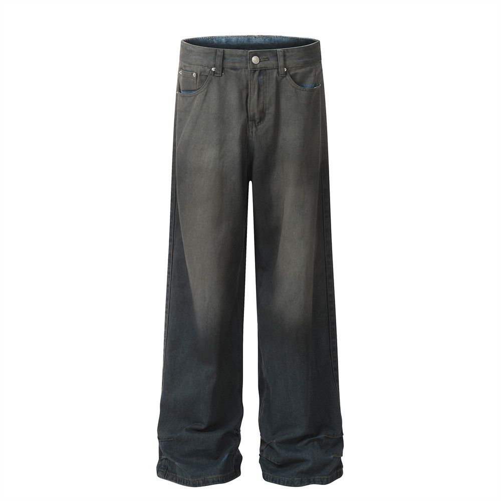 Japanese Brand × Jean Heavy distressed men's tie-dyed gradient loose jeans Size US 32 / EU 48 - 1 Thumbnail