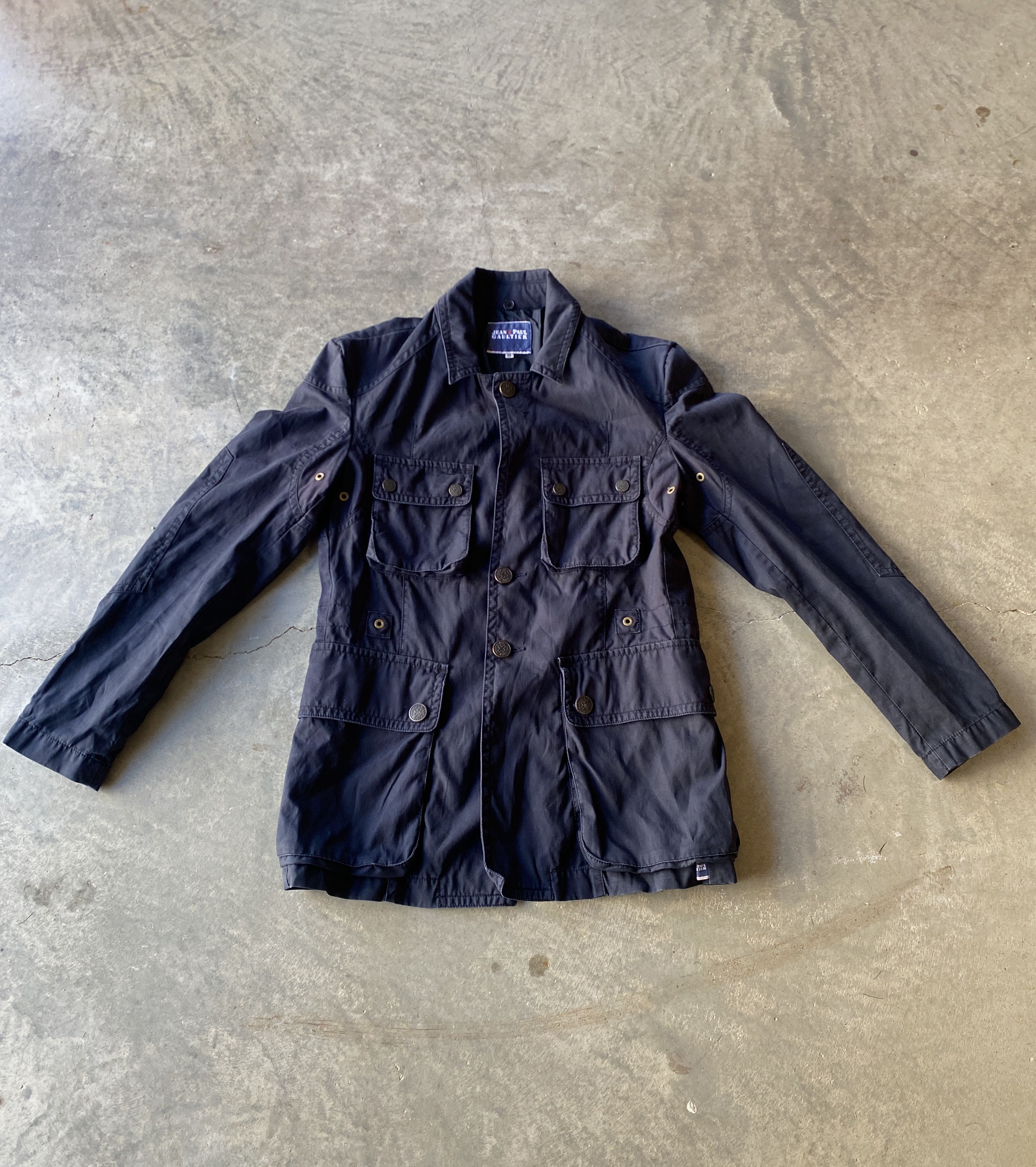 Jean Paul Gaultier Jean Paul Gaultier Navy Multi-Pocket Military Field Jacket Size US M / EU 48-50 / 2 - 1 Thumbnail