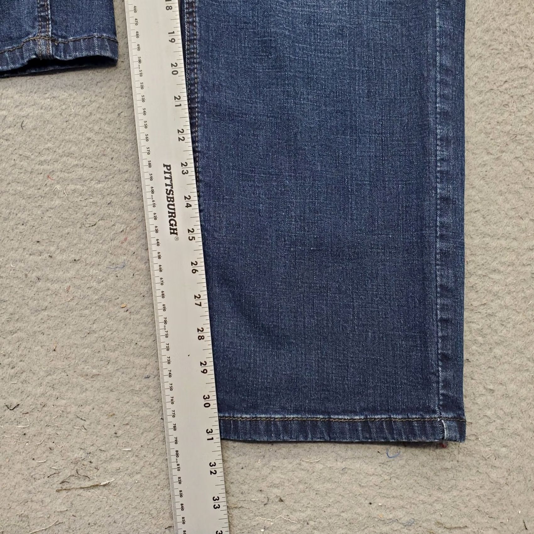 Vintage Urban Star Jeans Mens 40x32 Blue Denim Stretch Faded Double Stitch Straight Leg - Regular Size 40 Mens Blue Denim Jeans Size US 40 / EU 56 - 4 Thumbnail