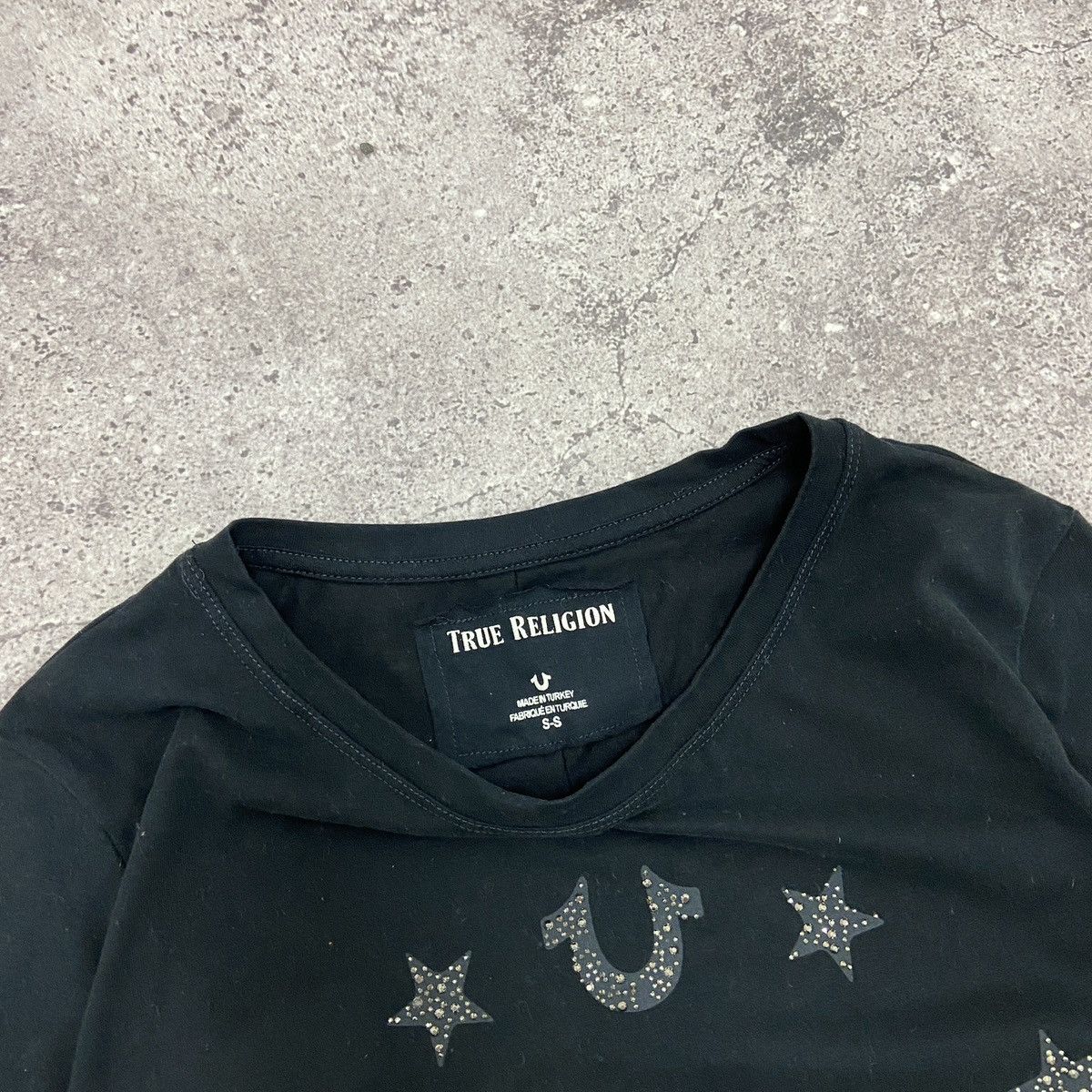 True Religion Vintage 00s True Religion USA Glitter tee y2k black L hype Size S / US 4 / IT 40 - 5 Thumbnail