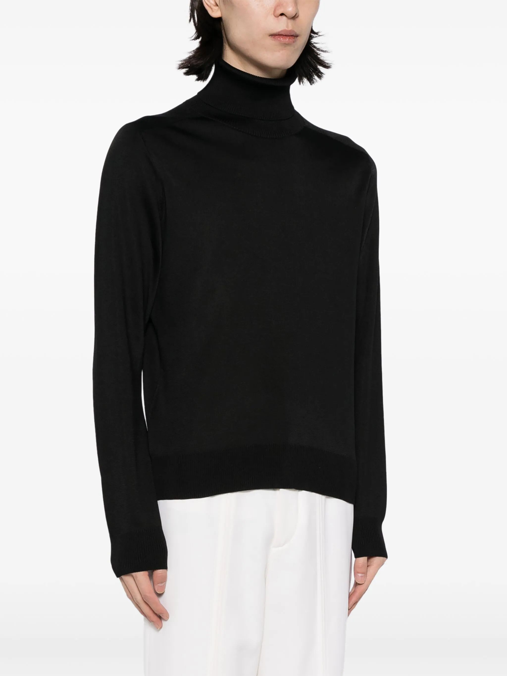 Tom Ford o1w1db10225 KRL020 Rollneck Sweater in Black Size US L / EU 52-54 / 3 - 3 Thumbnail