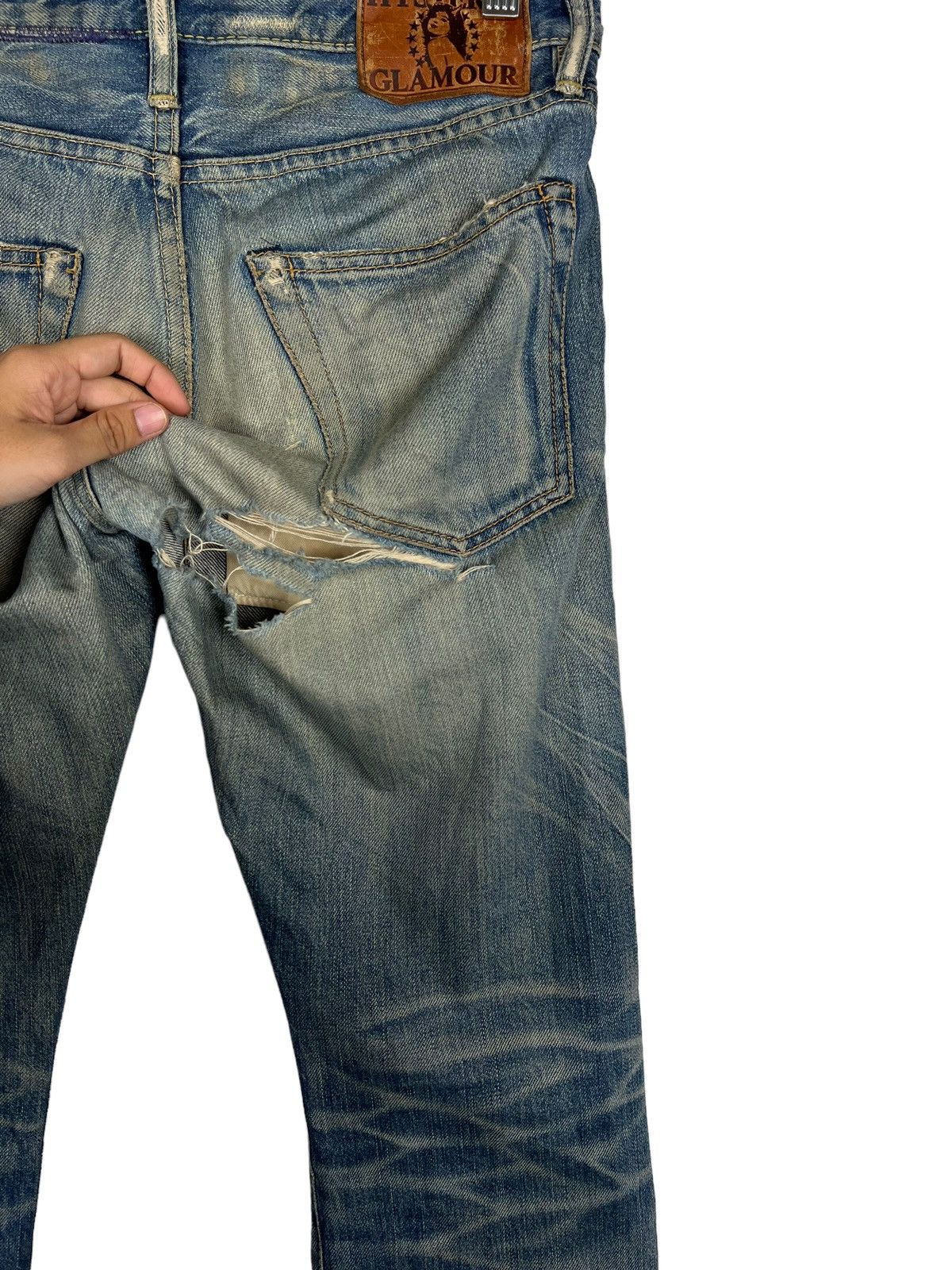 Hysteric Glamour 🔥 VINTAGE HYSTERIC GLAMOUR BROKEN DYED DISTRESSED SLIM FIT Size US 29 - 10 Thumbnail