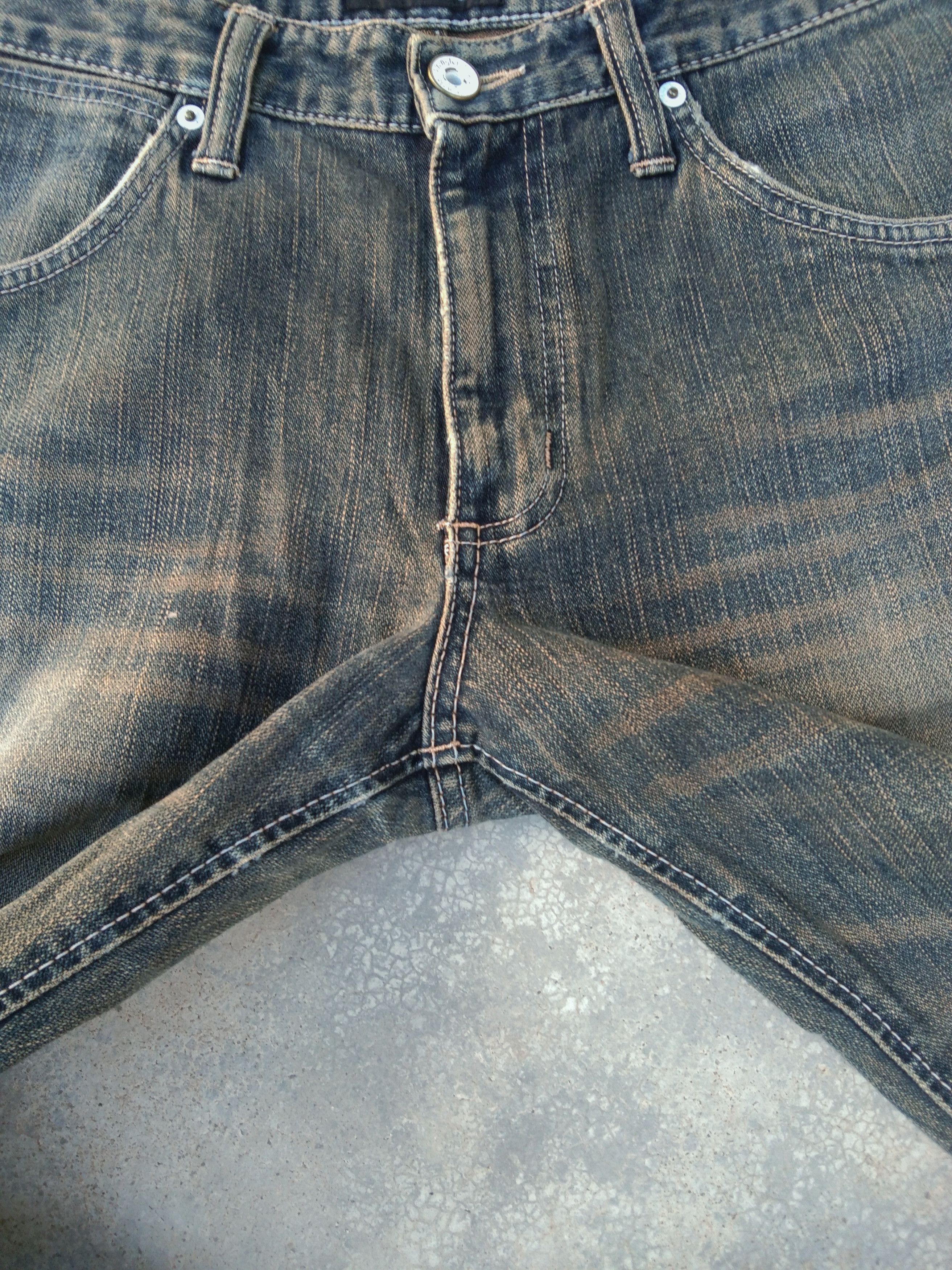 Japanese Brand × Jean × Vintage Vintage Rusty Wash Wrangler Distressed Jeans 32x32 Size US 32 / EU 48 - 6 Thumbnail