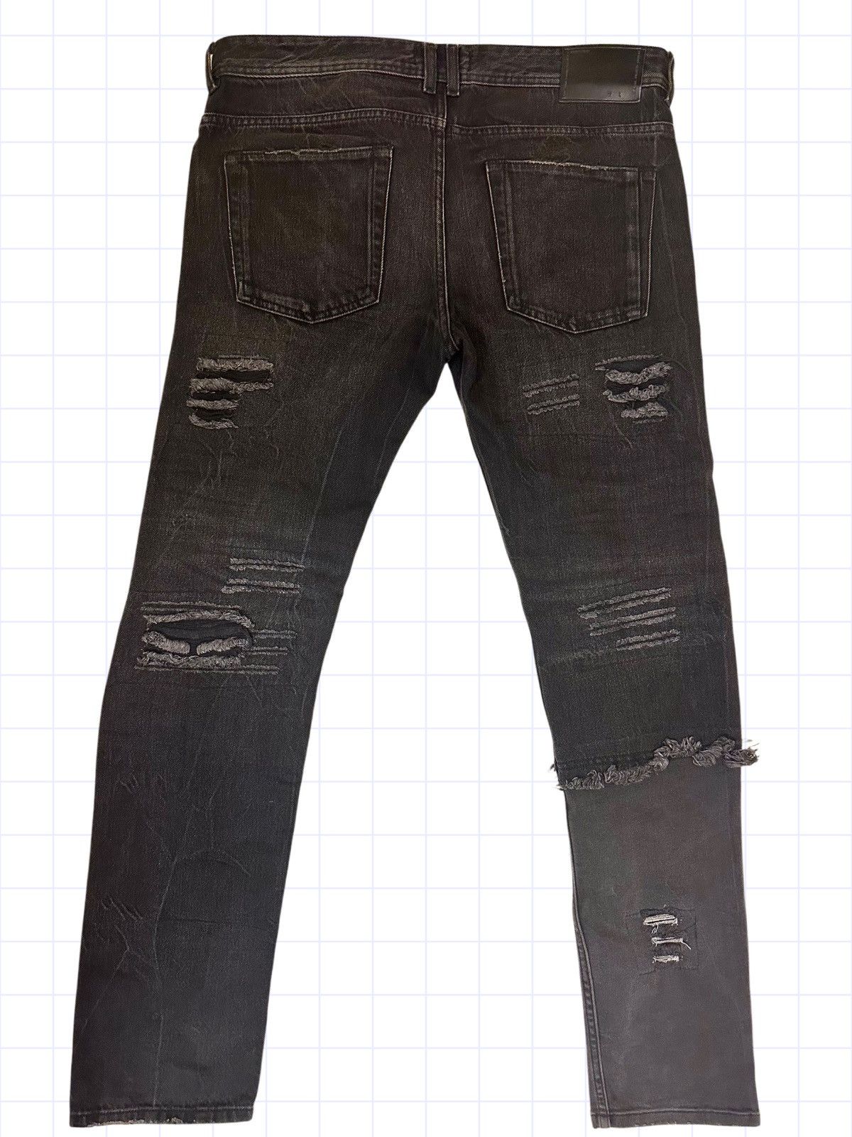 Diesel Black Gold Diesel Black Gold 32 Distressed Slim Skinny Black Denim Size US 32 / EU 48 - 3 Thumbnail
