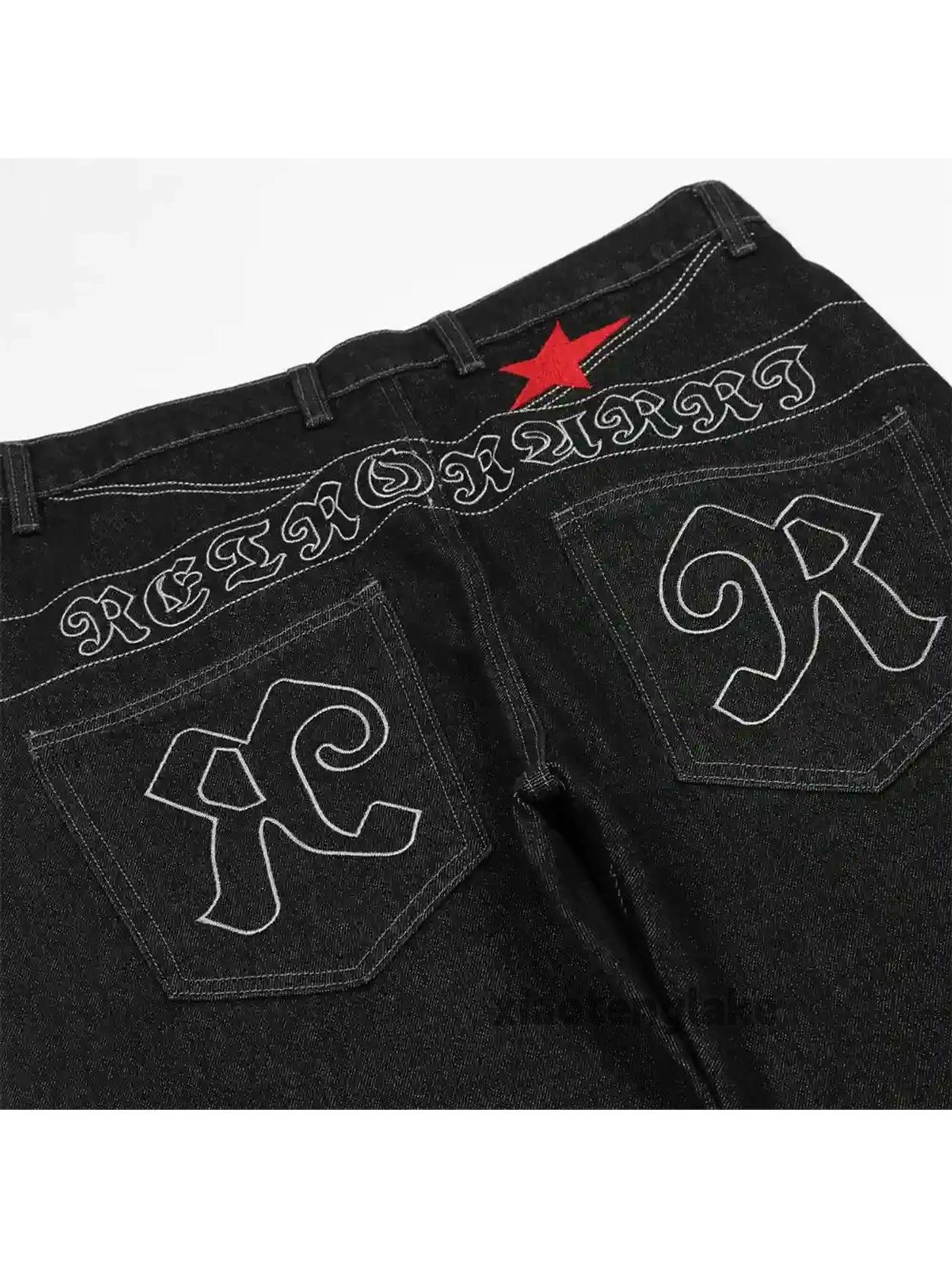Designer × Jean × Vintage utility skate hiphop loose baggy y2k pattern jeans Size US 32 / EU 48 - 6 Thumbnail