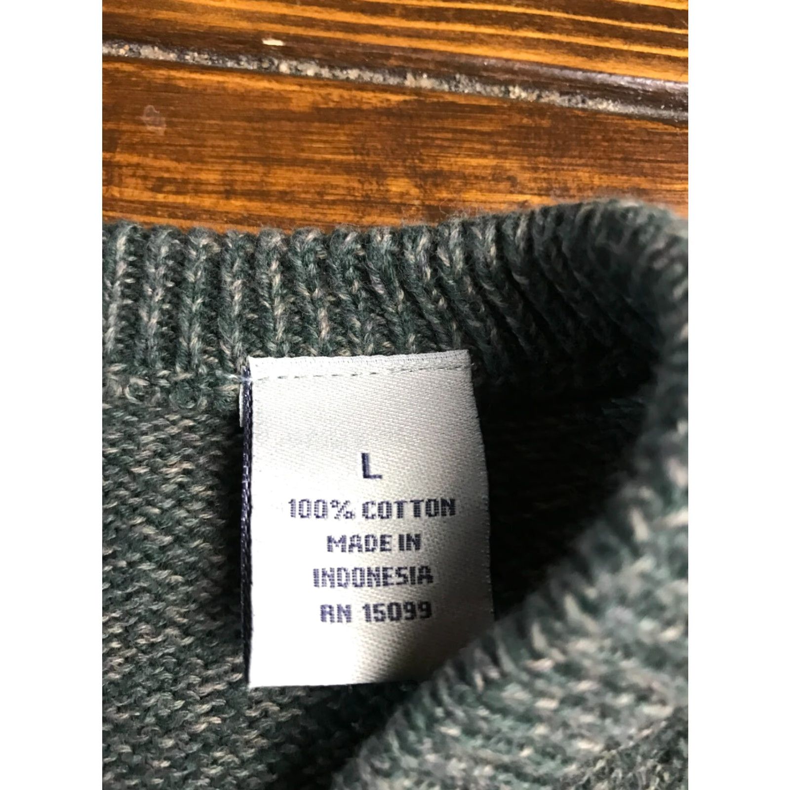 Vintage Latitude Sweater Men's Size Large V-Neck Pullover Long Sleeve Gray Tan Brown Knit Regular Fall Winter Casual Men Size US L / EU 52-54 / 3 - 7 Thumbnail