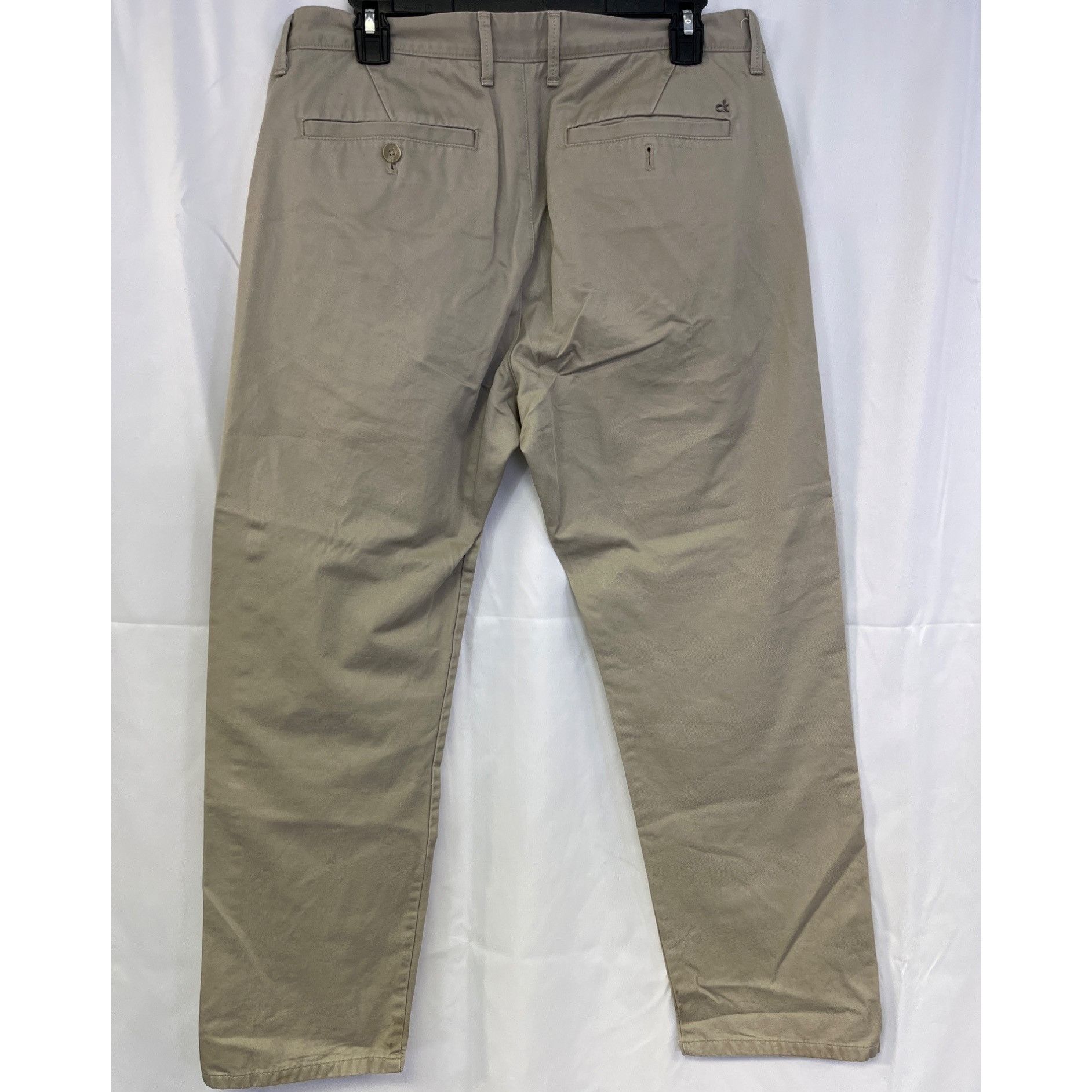 Calvin Klein Calvin Klein Men's Beige Dress Pants/Chino 33x30 SKU 4762 Size US 33 - 3 Thumbnail