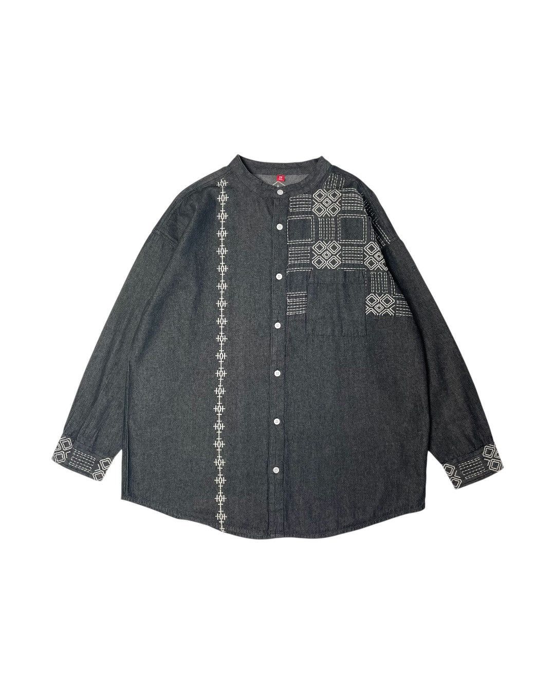 Designer × Japanese Brand Amina Embroidery Round Collar Shirt Kapital Style Size US XL / EU 56 / 4 - 1 Thumbnail
