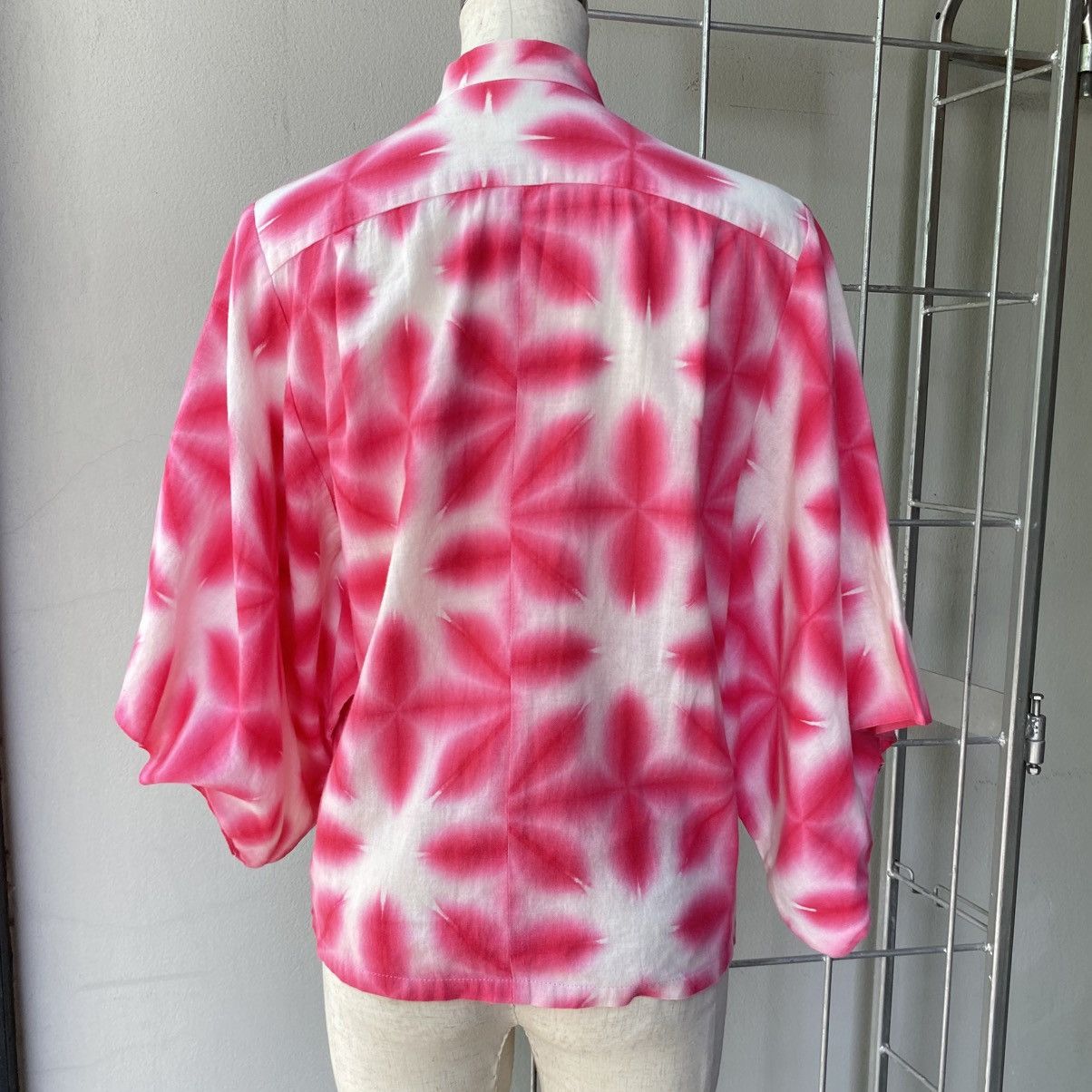 SOU SOU SOU SOU Pink Shibori Kimono Sleeve Blouse Size S / US 4 / IT 40 - 5 Thumbnail