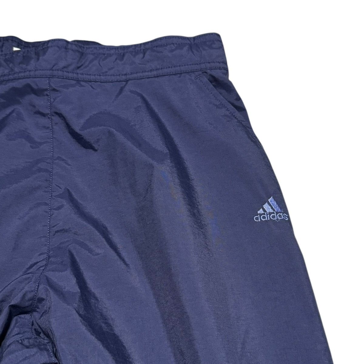 Adidas 2001 Adidas Nylon Navy Straight Leg Track Pants Men's Large Size US 30 / EU 46 - 4 Thumbnail