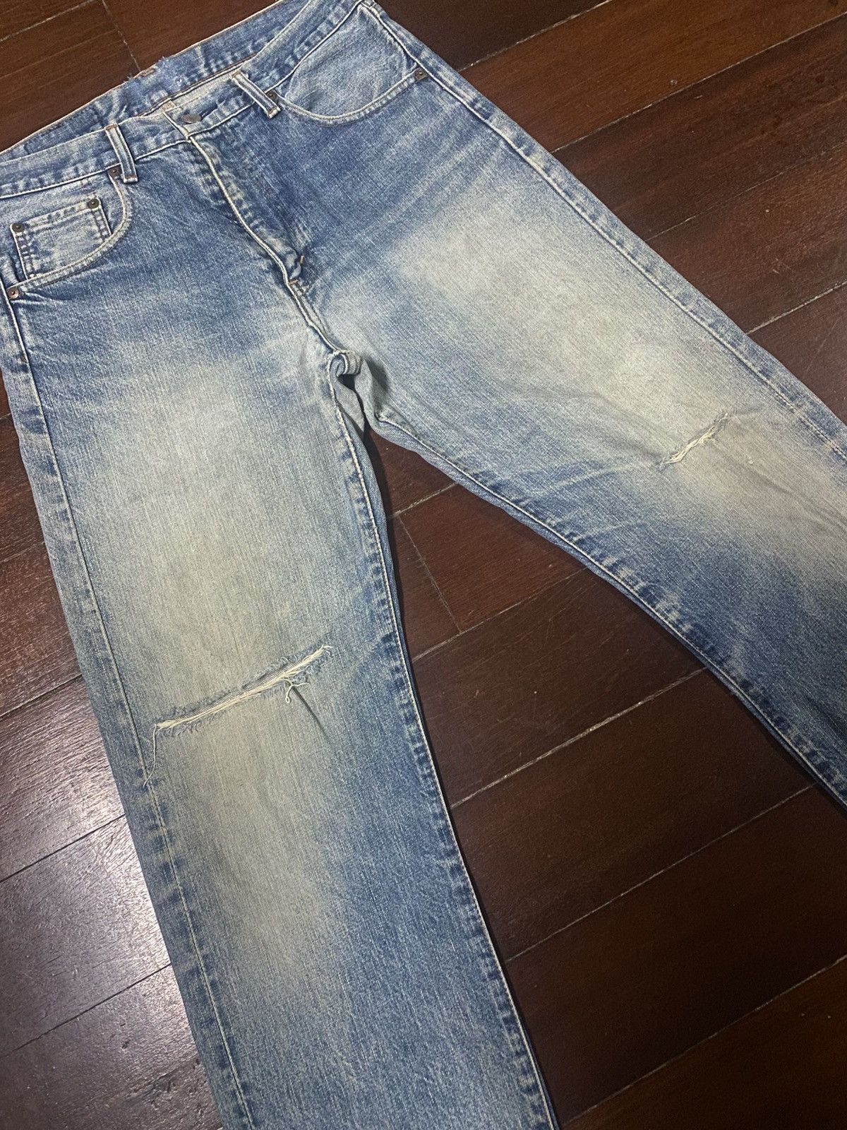 Levi's Vintage Clothing Vintage LEVIS Big E 502XX Selvege J22 button Made in JAPAN Size US 34 / EU 50 - 6 Thumbnail