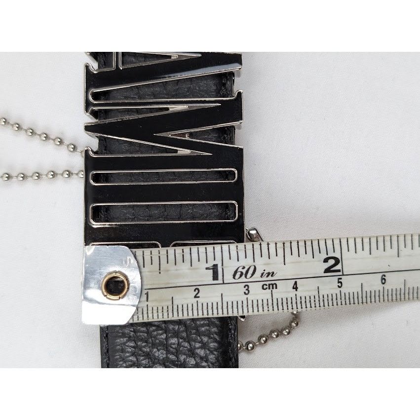Amiri o1rshd1 Size: 70 / Pebbled Enamel Belt in Black Size 26 - 16 Thumbnail