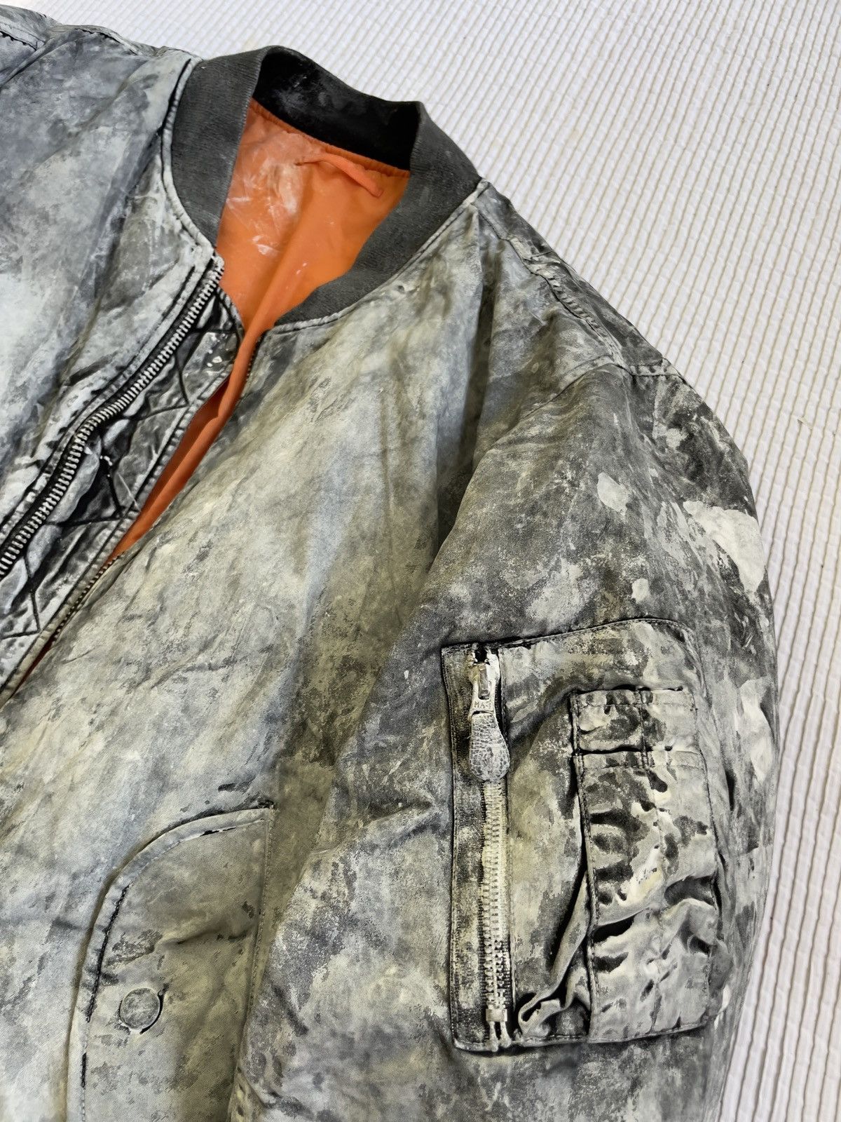 Handmade Snow Camo Bomber Jacket Size US XL / EU 56 / 4 - 3 Thumbnail