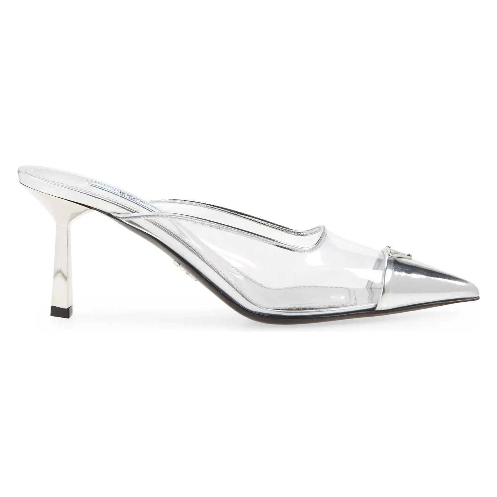 Prada Modellerie PVC Backless Pointed Sandal Mule Heel Pump 38 Size US 8 / IT 38 - 3 Thumbnail
