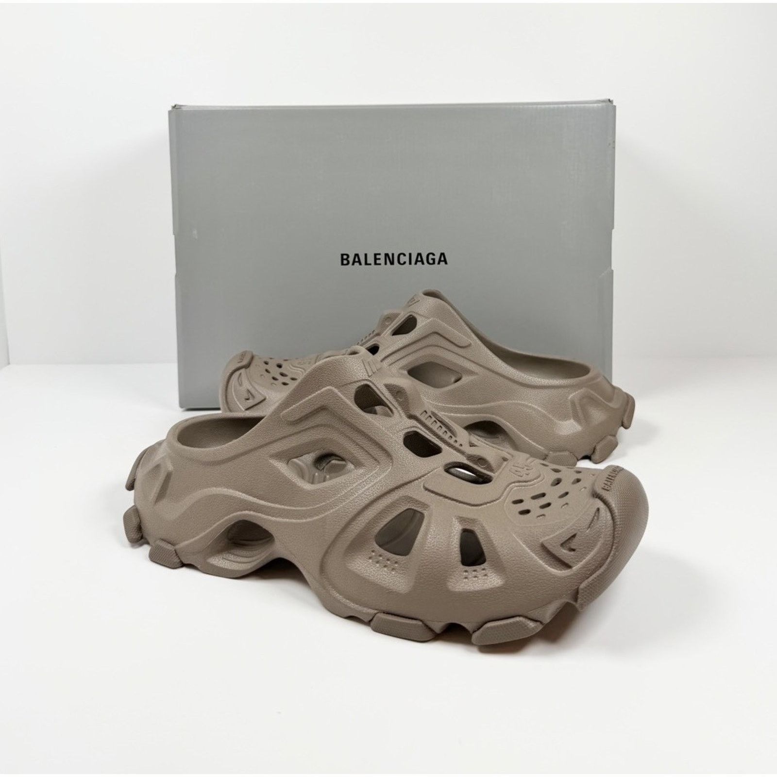 Balenciaga Size 45EU/12US - Balenciaga HD Mule Slip On Taupe NEW! Size US 12 / EU 45 - 2 Thumbnail
