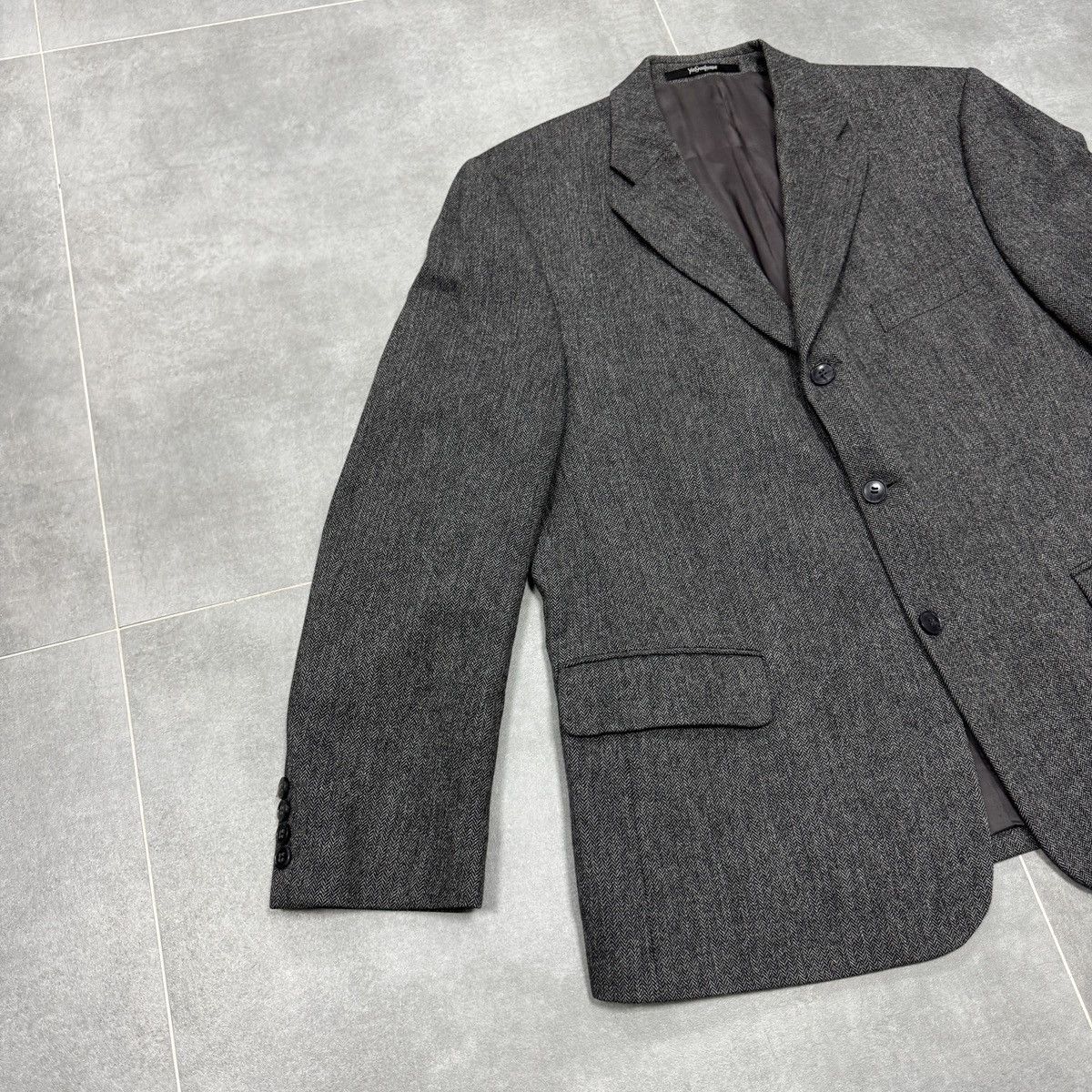 Yves Saint Laurent Vintage Yves Saint Laurent YSL Wool Blazer Men Size 27 Size 52R - 3 Thumbnail