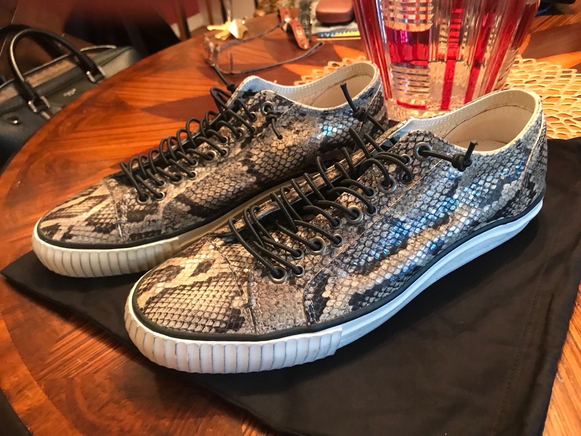 John Varvatos John Varvatos snakeskin mens low top sneakers Grailed