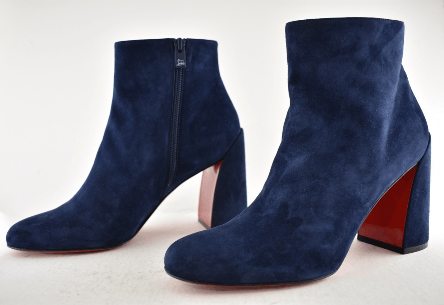 Turela 85 Zaffiro Blue Block Heel Short Ankle Bootie 40.5