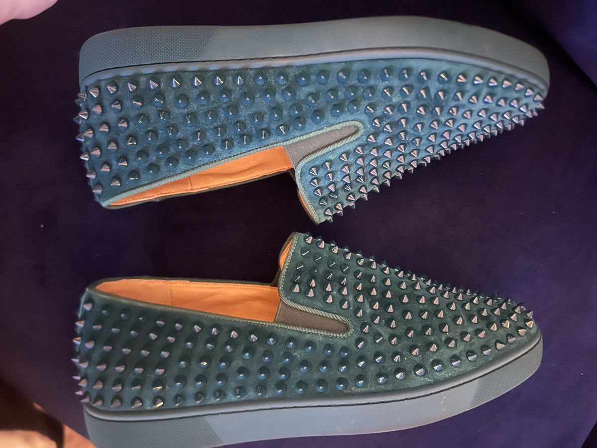 Christian Louboutin Christian Louboutin Roller-Boat Flat Lagune Blue Spikes Size US 11.5 / EU 44-45 - 6 Thumbnail