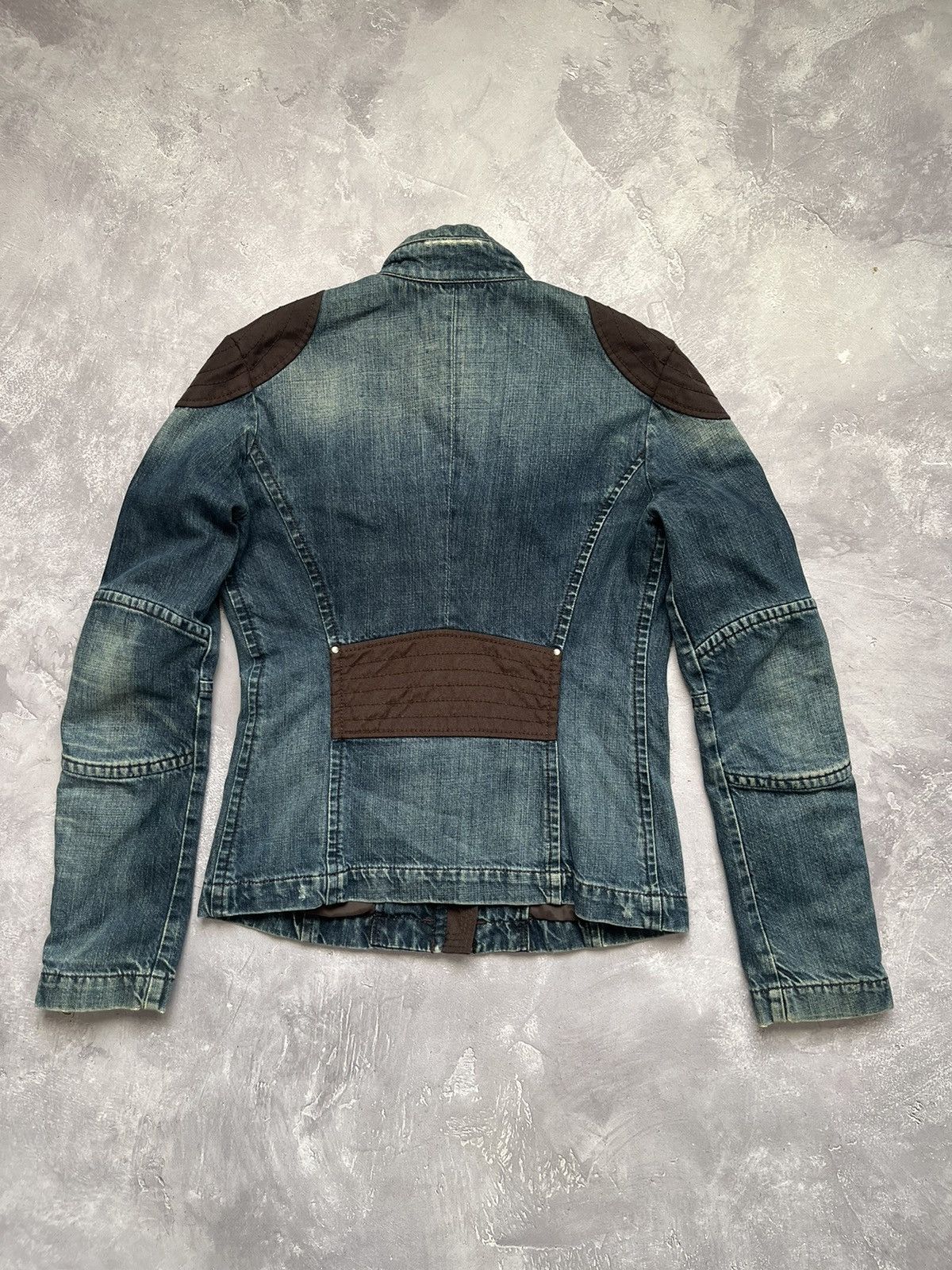 Honda Vintage Honda Racing Biker Gas Denim Jacket Blue Size L / US 10 / IT 46 - 2 Thumbnail