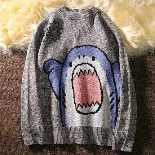VIBE Round Neck Shark Sweater Size US M / EU 48-50 / 2 - 3 Thumbnail