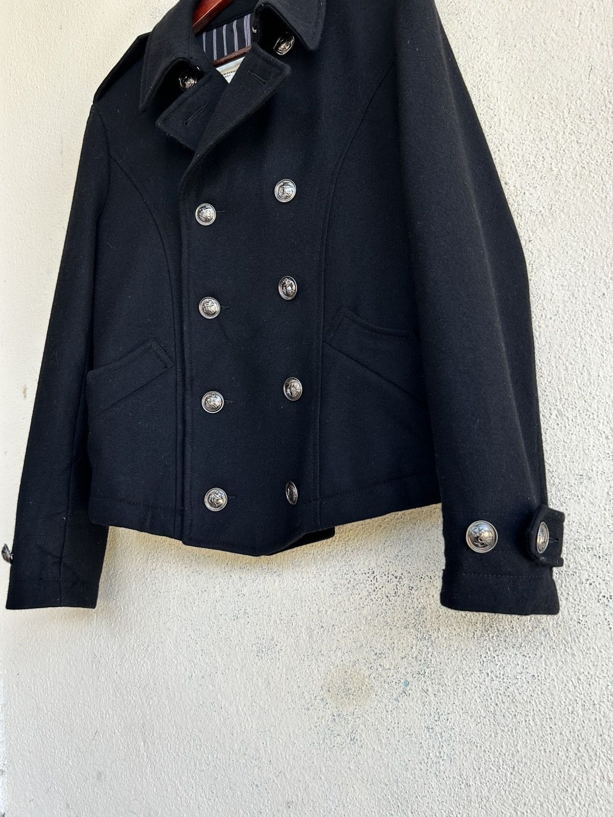 Japanese Brand PPFM TIME FOR PUNK DOUBLE BREASTED WOOL JACKET Size L / US 10 / IT 46 - 4 Thumbnail
