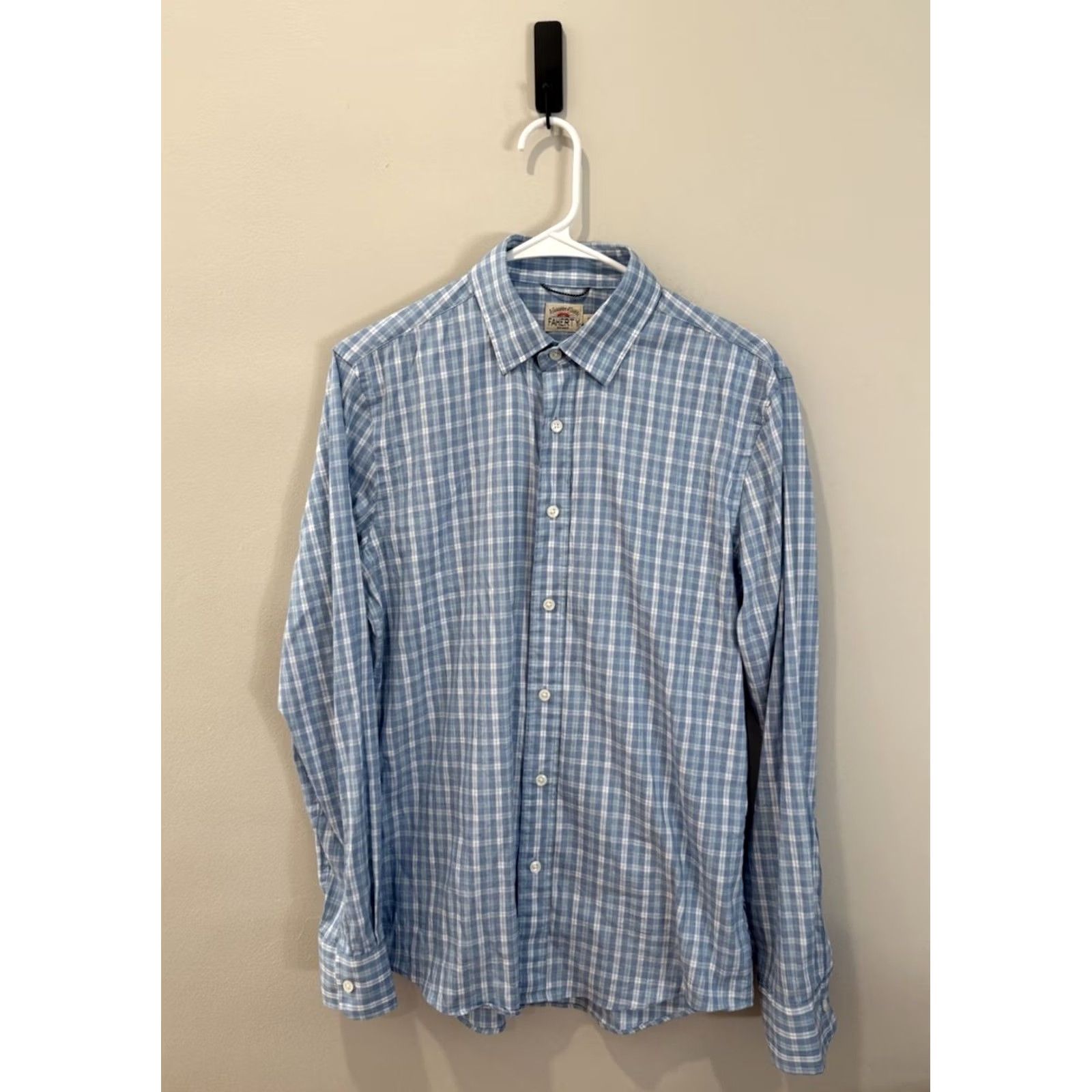 Faherty Faherty Movement Shirt Long Sleeve Plaid Men’s Small Pacific Lilac Gingham Size US S / EU 44-46 / 1 - 2 Thumbnail