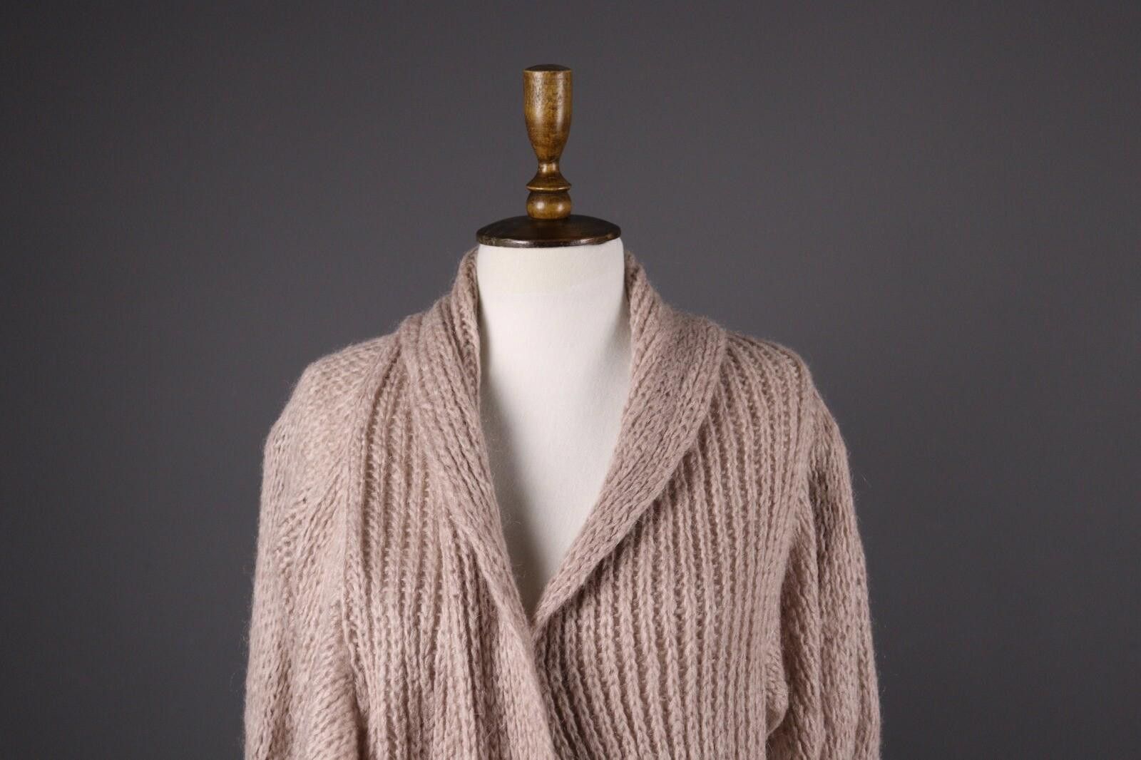 Designer Manila Grace Mohair Pink Draped Cardigan Sweater Size 1 Size M / US 6-8 / IT 42-44 - 2 Thumbnail