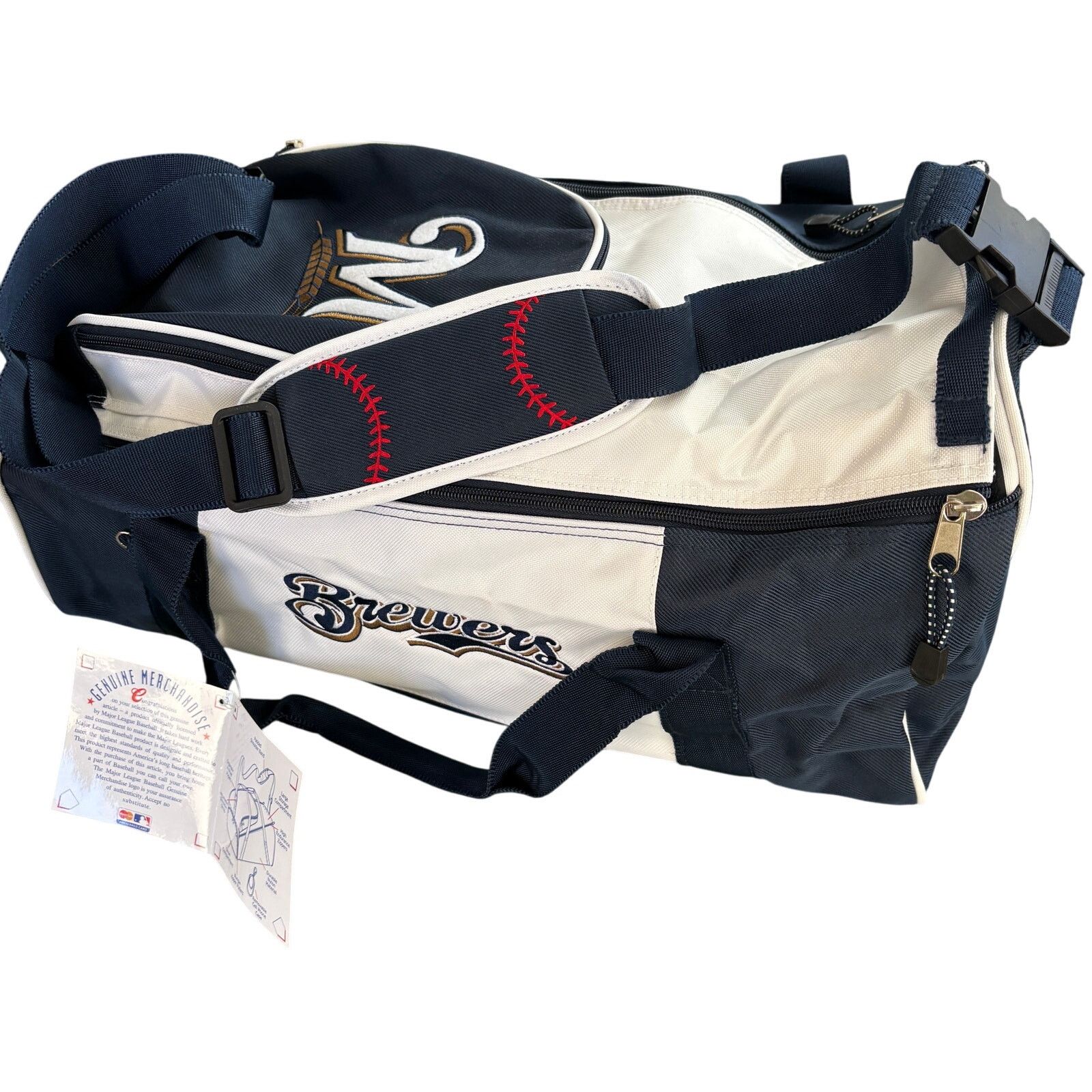MLB × Vintage Deadstock NWT Vintage 1990s Milwaukee Brewers MLB Duffel Bag Size ONE SIZE - 2 Thumbnail