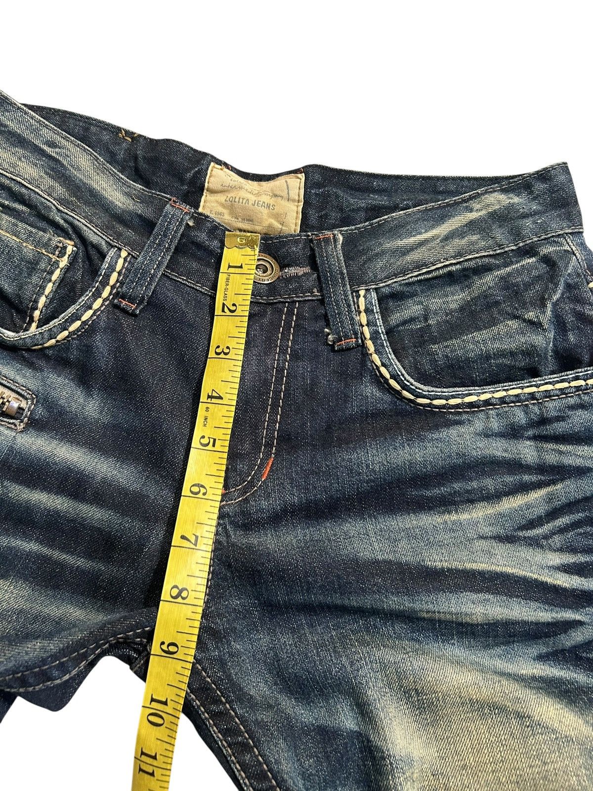 If Six Was Nine Yoshimoto Nara Lolita Japanese Punk Rusty Faded Denim Jeans☠️ Size US 30 / EU 46 - 19 Thumbnail