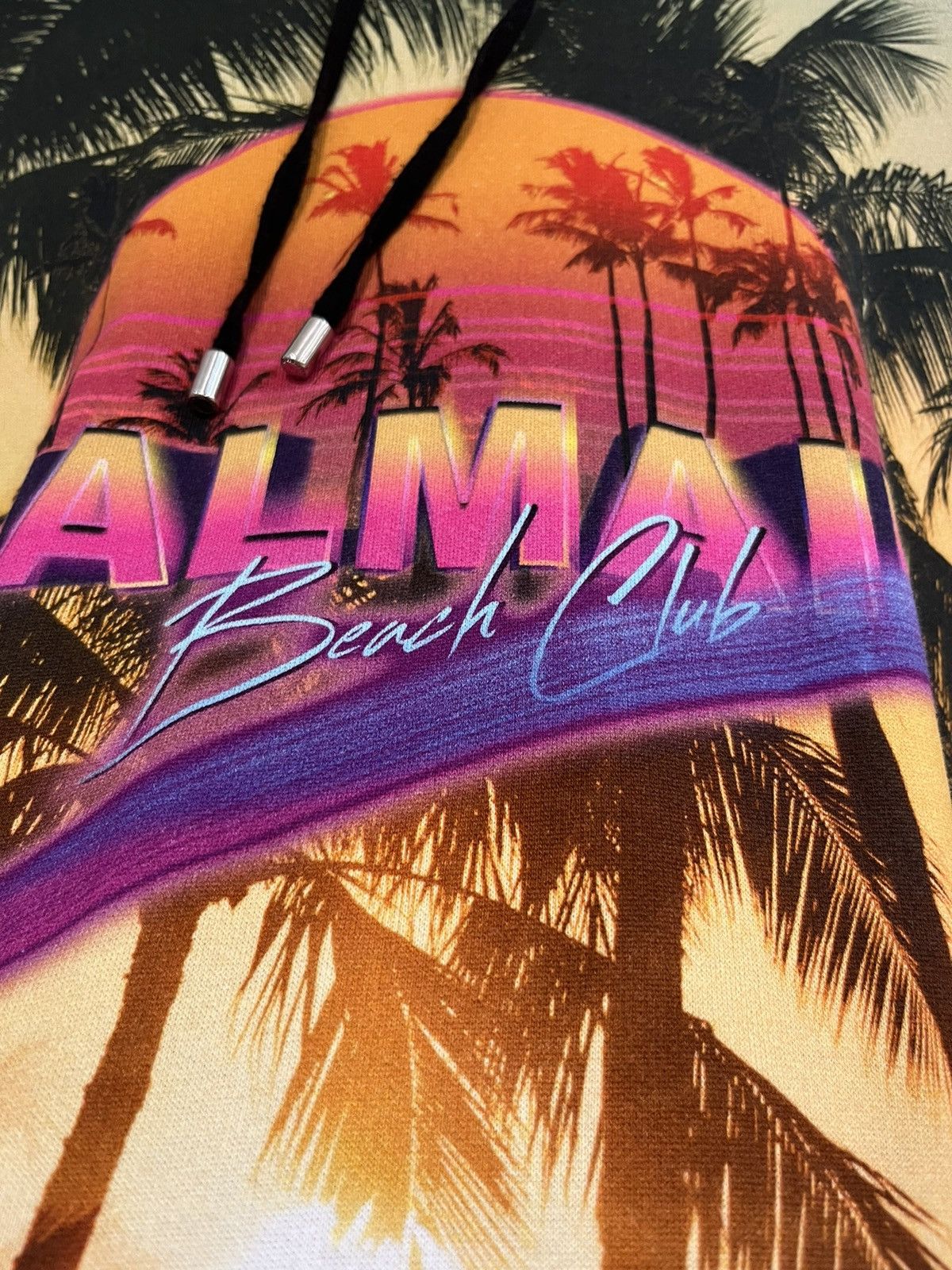 Balmain palm tree sunset print hoodie Sweater size m Size US M / EU 48-50 / 2 - 9 Thumbnail