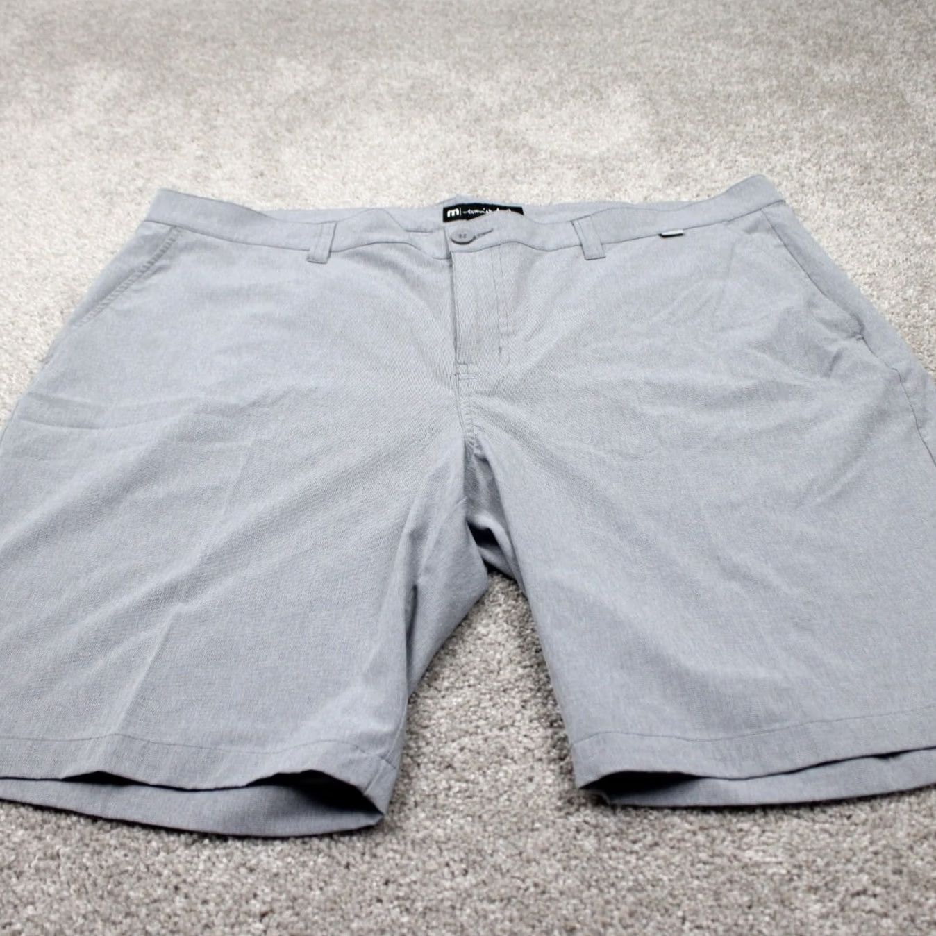 TravisMathew Travis Mathew Beck Shorts Mens 42 Gray Golf Polyester Cotton Stretch 10" inseam Size US 42 / EU 58 - 2 Thumbnail