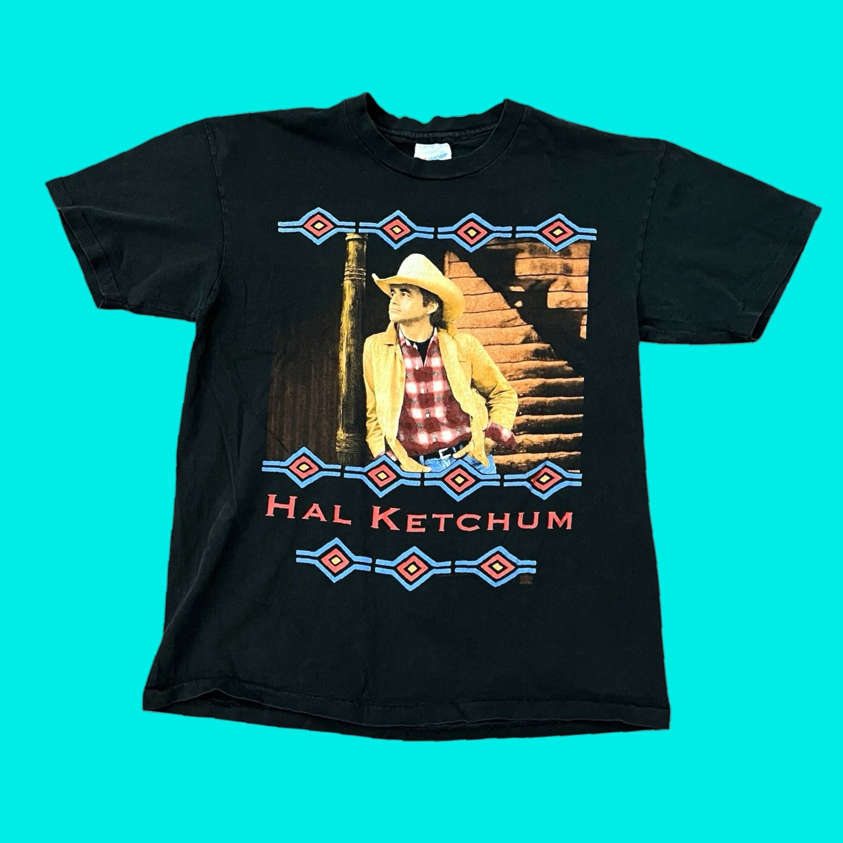 Hanes VINTAGE Hal Ketchum T-Shirt L Black 90s Country Band Tee 1992 Tour Mens Size US L / EU 52-54 / 3 - 1 Thumbnail