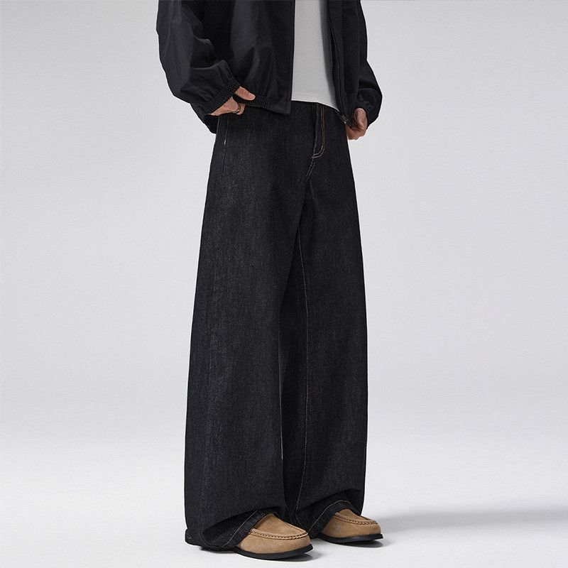 Japanese Brand American retro cleanfit wide-leg casual jeans for men Size US 32 / EU 48 - 2 Thumbnail