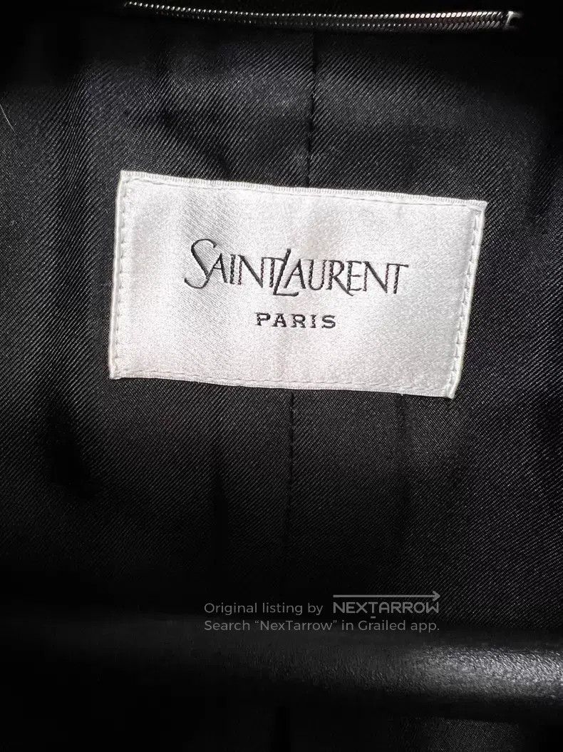 Saint Laurent Paris Saint Laurent Paris Satin Peak Lapel Double-Breasted Smoki Size US M / EU 48-50 / 2 - 3 Thumbnail