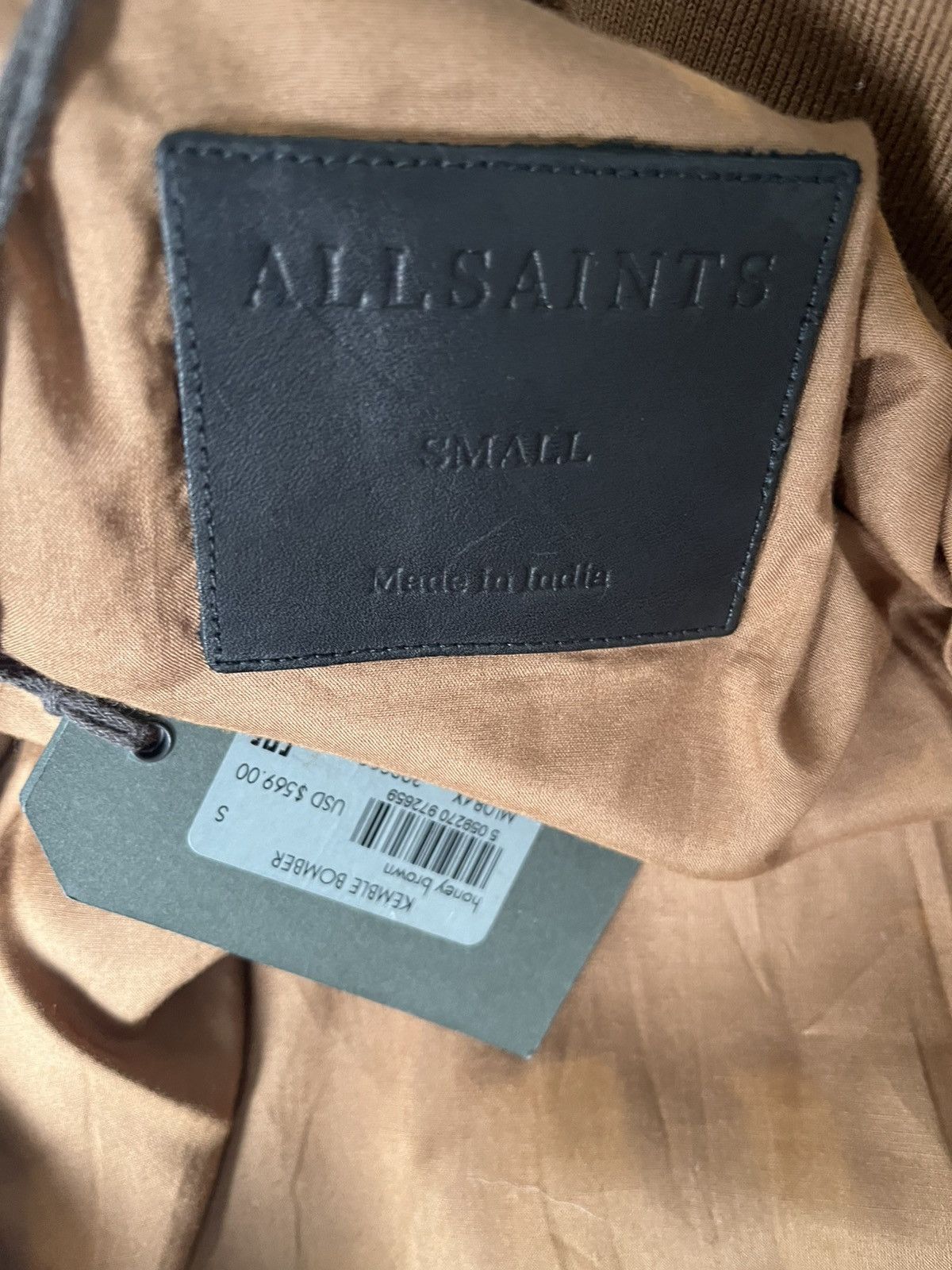 Allsaints AllSaints Tan Suede Bomber (Small) Size US S / EU 44-46 / 1 - 3 Thumbnail