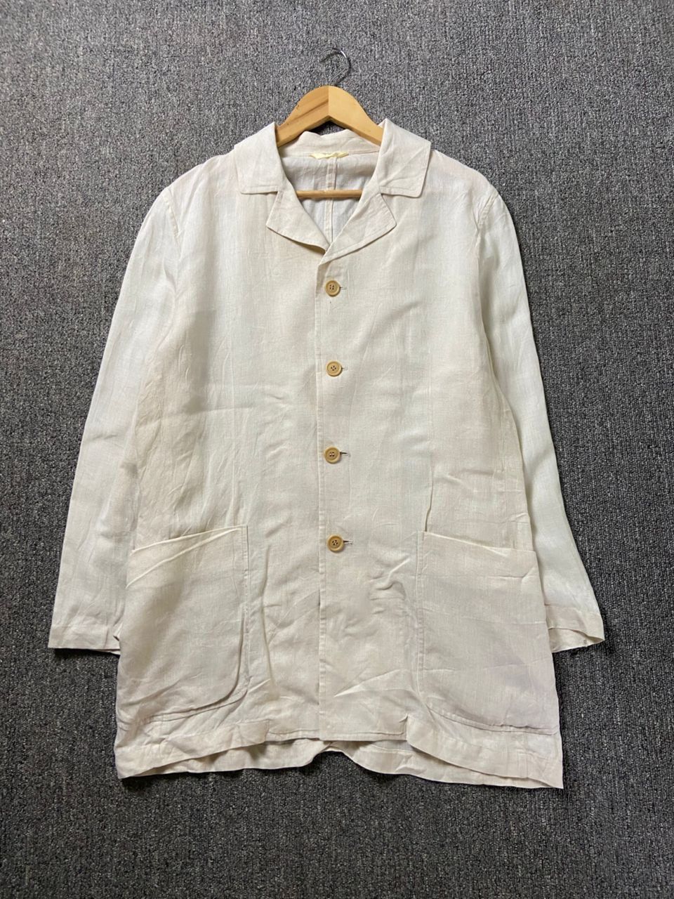 Japanese Brand Maurizio Baldassari Milano Linen Buttoned Jacket (204) Size US S / EU 44-46 / 1 - 1 Thumbnail
