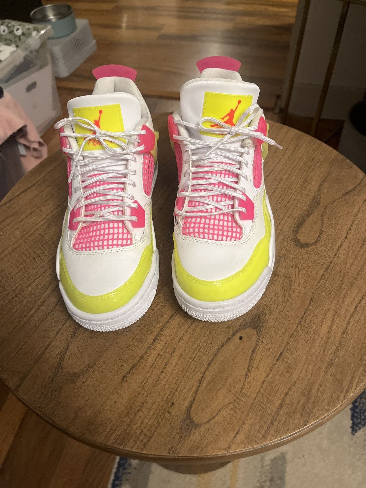 Jordan Brand Air Jordan 4 Retro White Lemon Pink Size US 6 / EU 39 - 1 Thumbnail