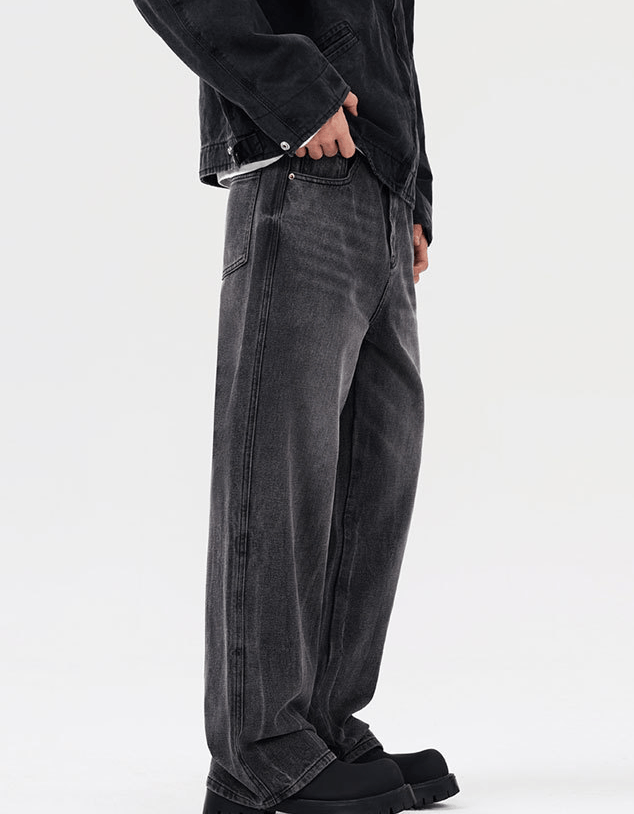 Japanese Brand × Jean Lightning pattern loose straight Cleanfit washed jeans Size US 32 / EU 48 - 4 Thumbnail