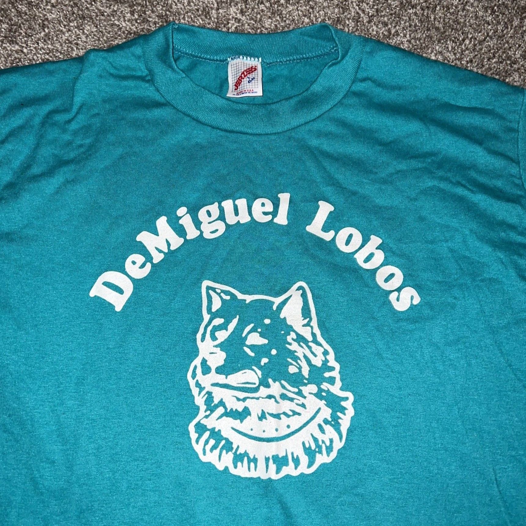 Jerzees VINTAGE Jerzees T-Shirt Men Large Blue Stitch USA Theme 80s 90s Size US L / EU 52-54 / 3 - 2 Thumbnail