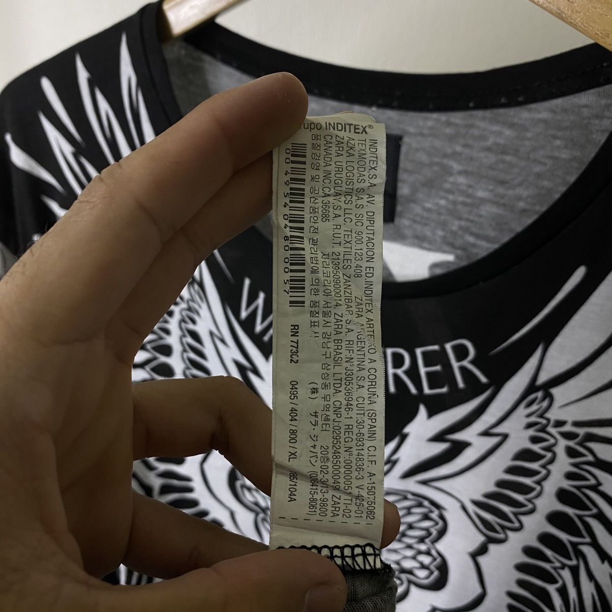Zara Zara Man Affliction Design AllOverPrint Tshirt Size US L / EU 52-54 / 3 - 6 Thumbnail