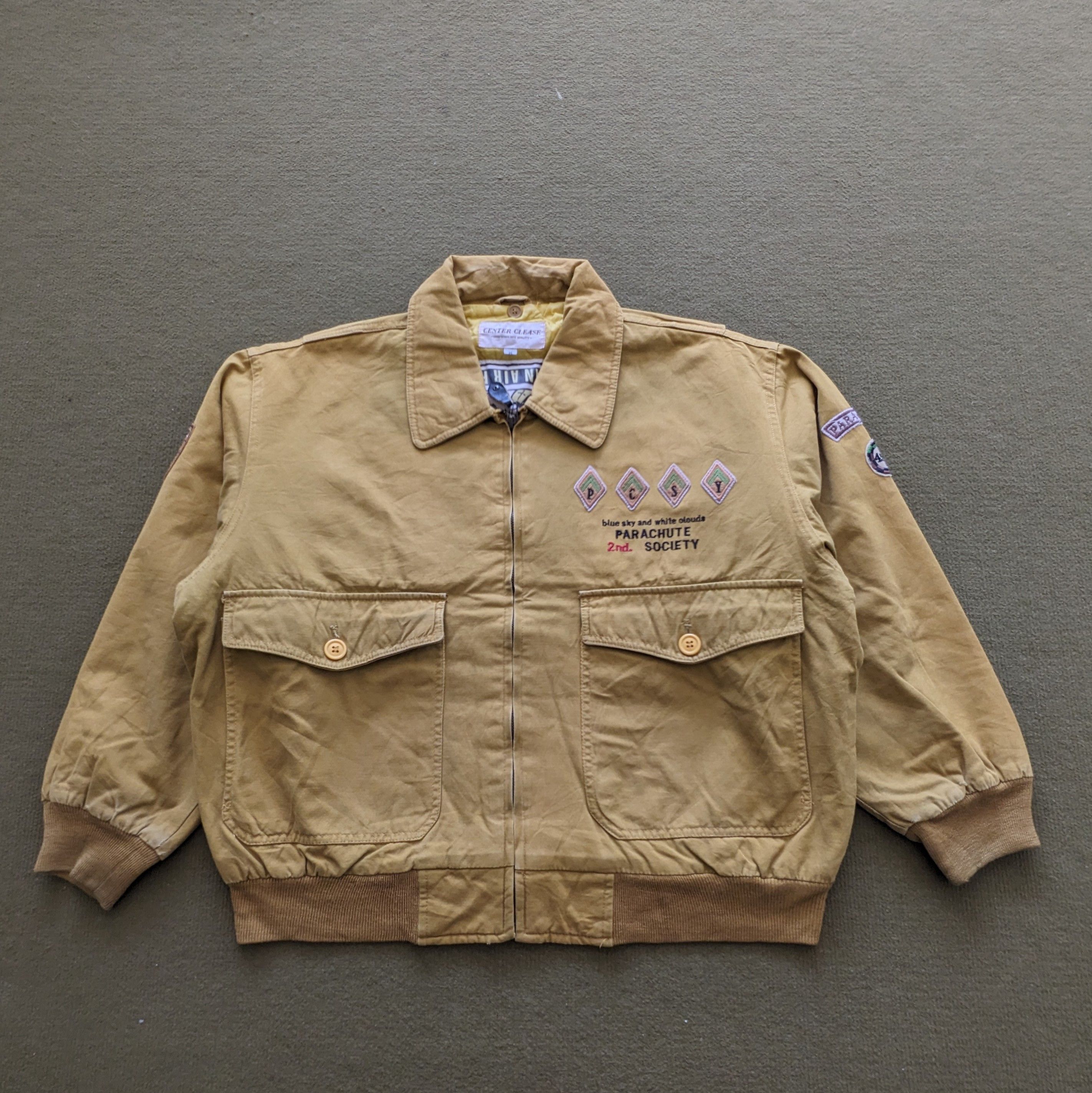 Other Vintage PARACHUTE JUMPING Blue Sky Jacket Size US XL / EU 56 / 4 - 2 Thumbnail