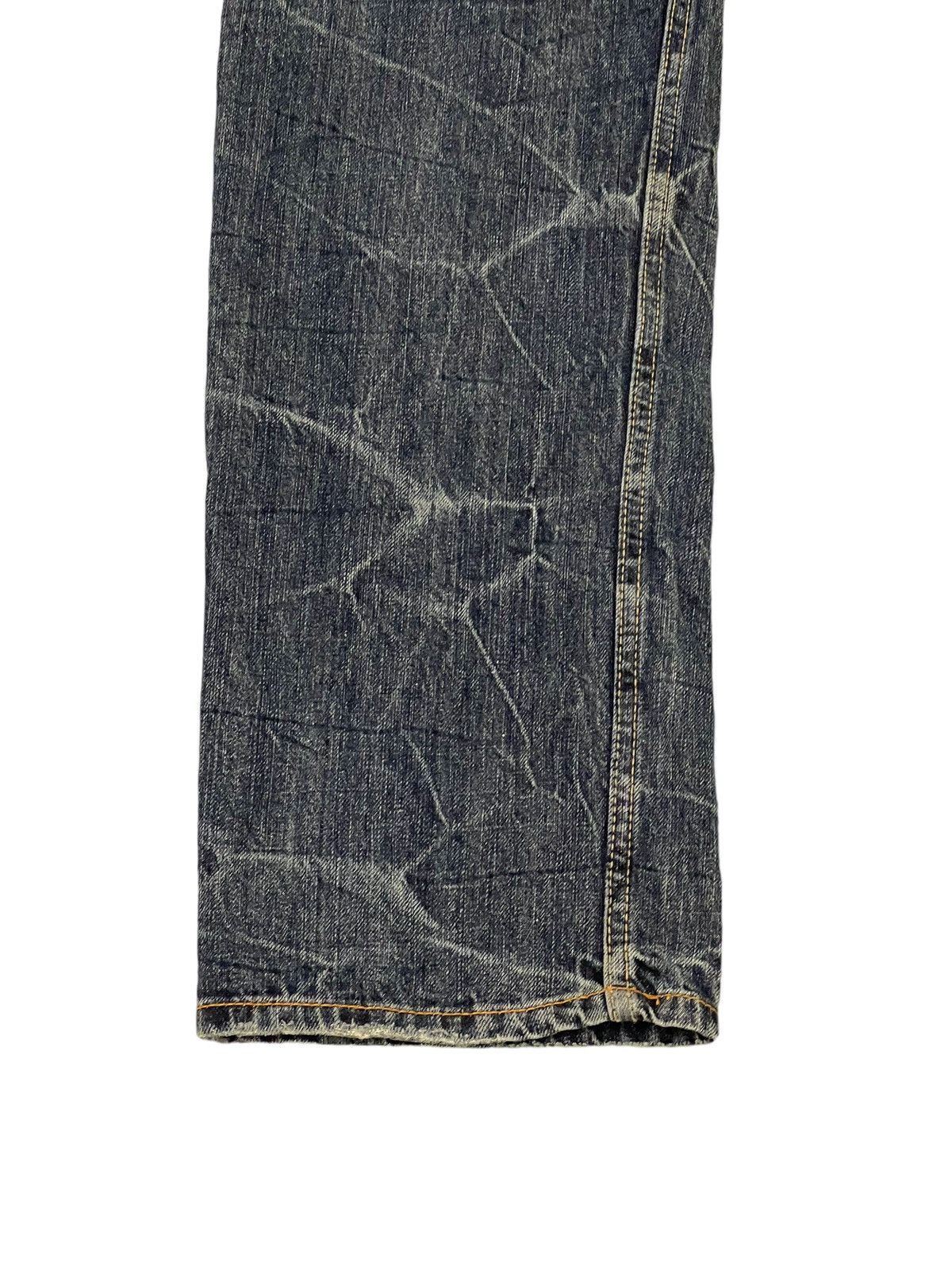 Japanese Brand Faded Jeans Sirmione Distress Regular Straight 8🟦0 Size US 29 - 3 Thumbnail
