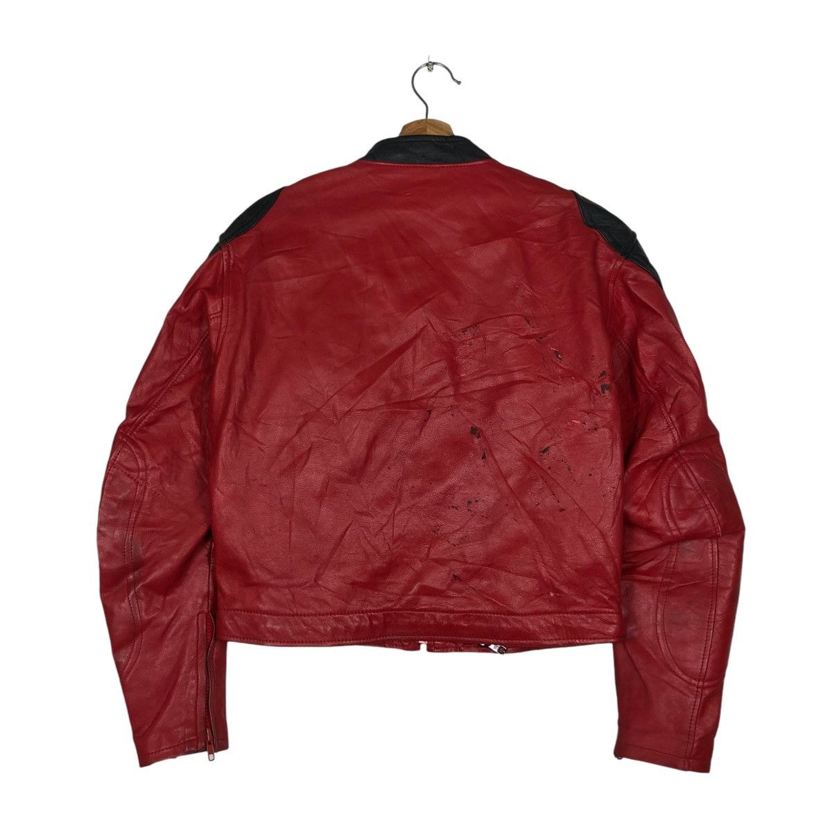 Kadoya 🔥VINTAGE CROPPED BIKER LEATHER JACKET LAZAL MOTORCROSS Size US L / EU 52-54 / 3 - 10 Thumbnail