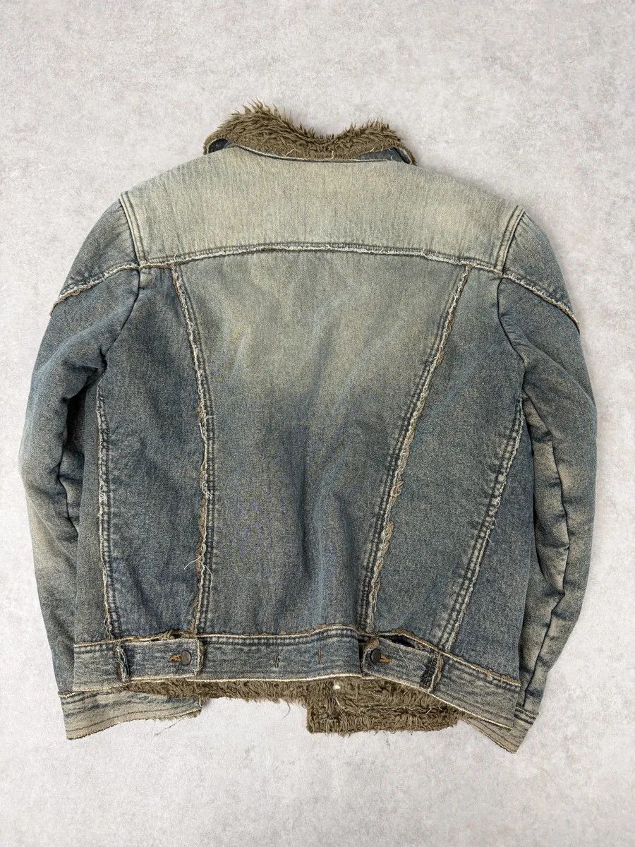 Just Cavalli AW2005 Cavalli Blue Faux Fur Faded Denim Jacket Size US M / EU 48-50 / 2 - 2 Thumbnail